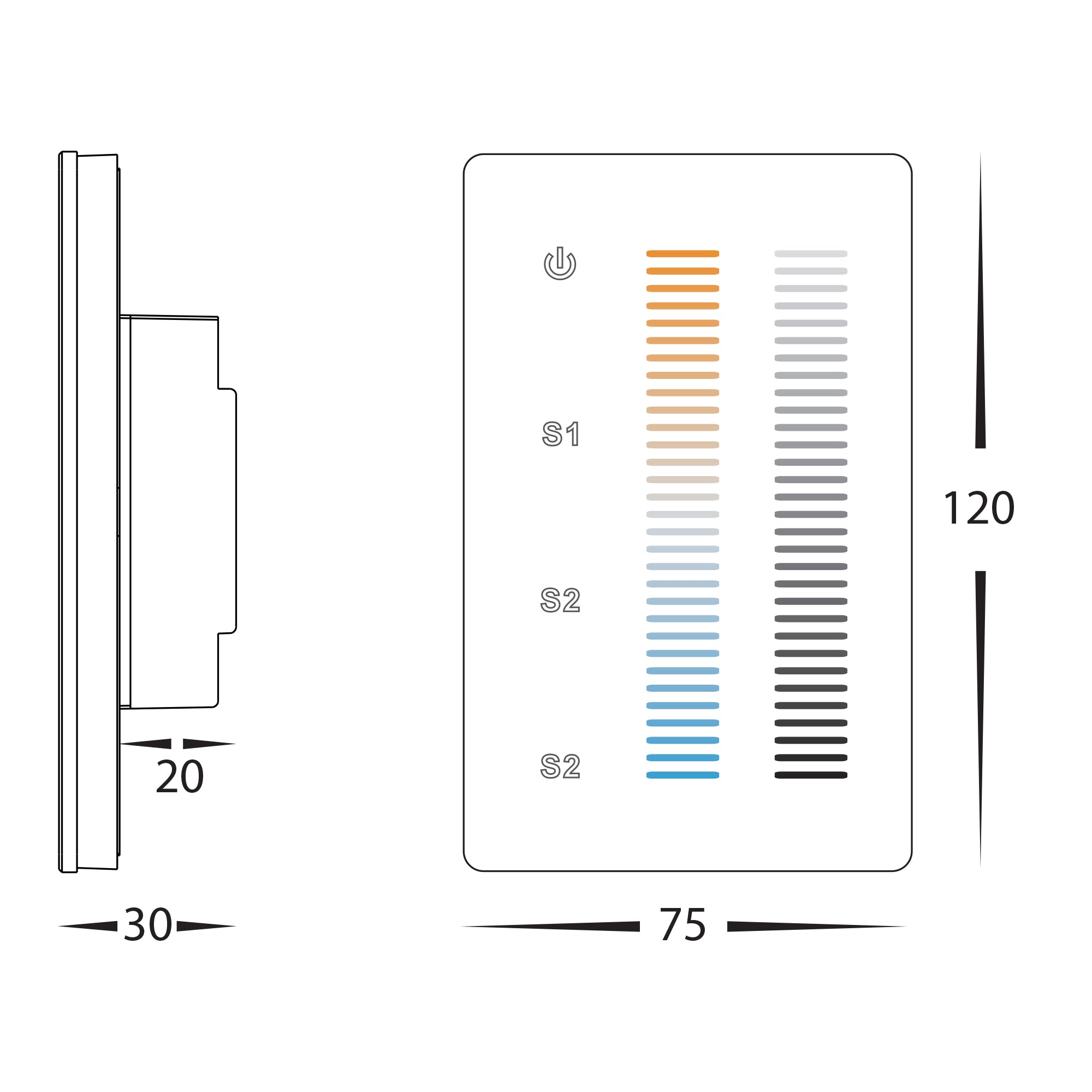 HV9101-2830B+5C - CCT Touch Panel + RF & WIFI Receiver