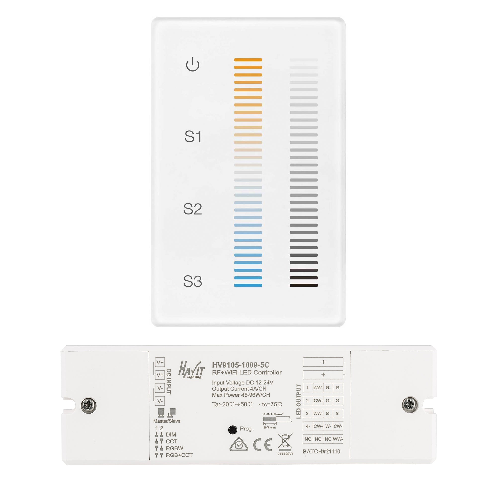 HV9101-2830B+5C - CCT Touch Panel + RF & WIFI Receiver