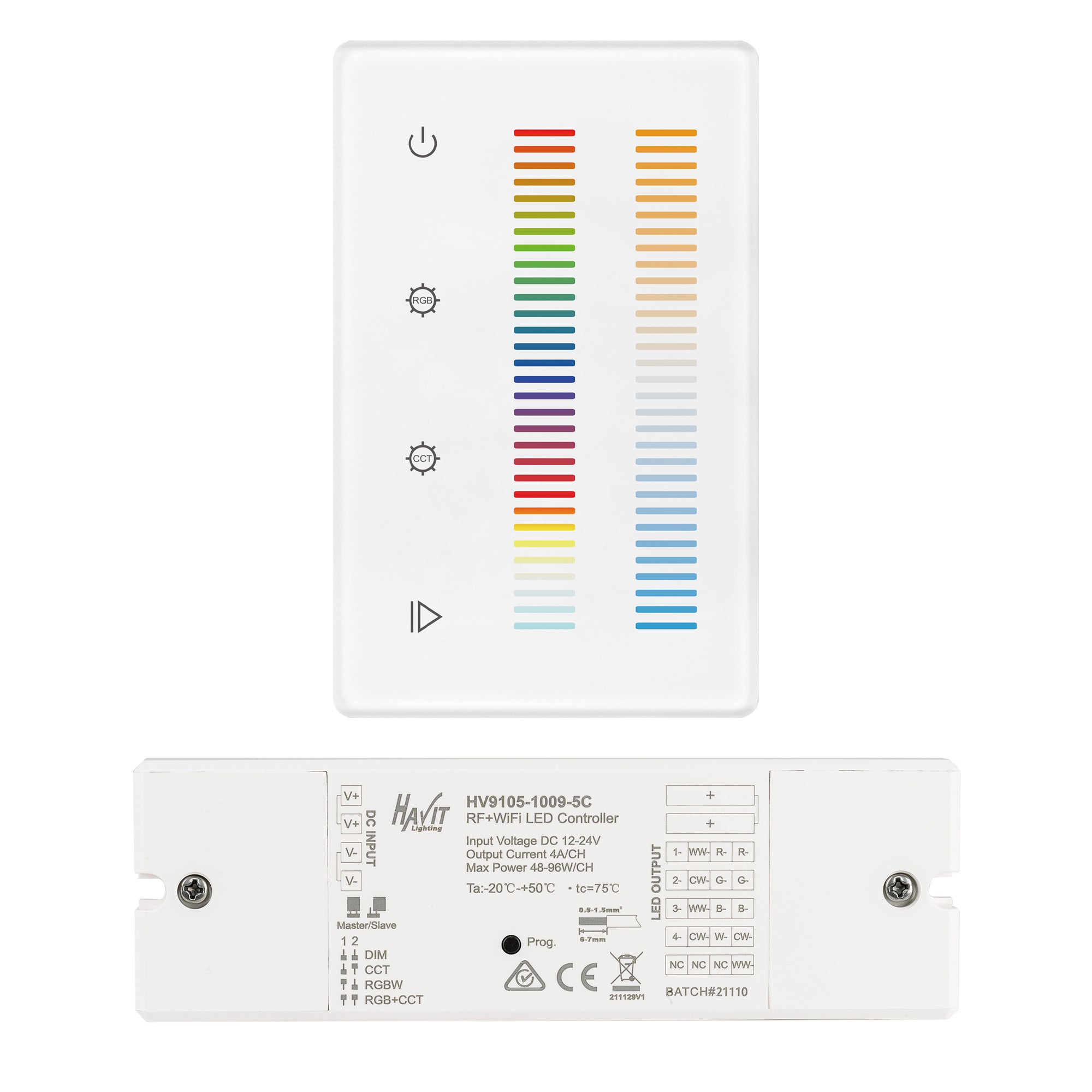 HV9101-2834-5C+5C - RGBCW Touch Panel + RF & WIFI Receiver