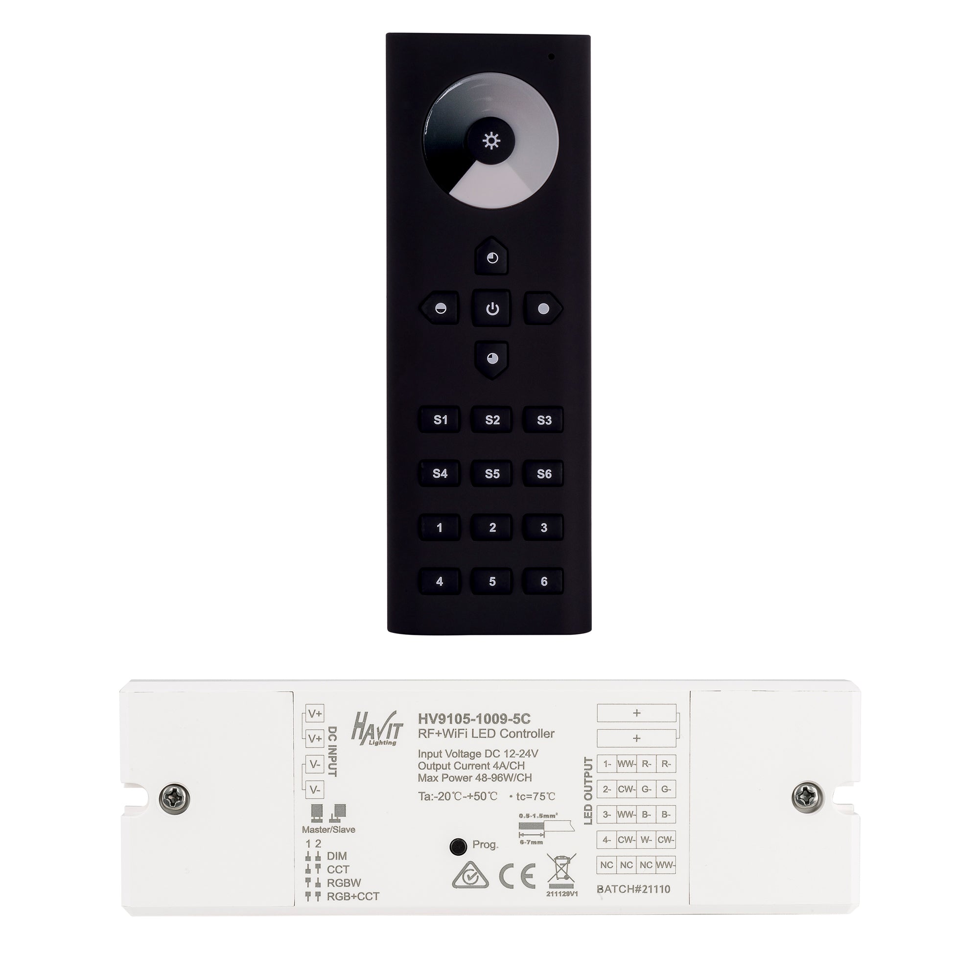 HV9102-2819DIM+5C - Single Colour Remote Controller + RF & WIFI Receiver