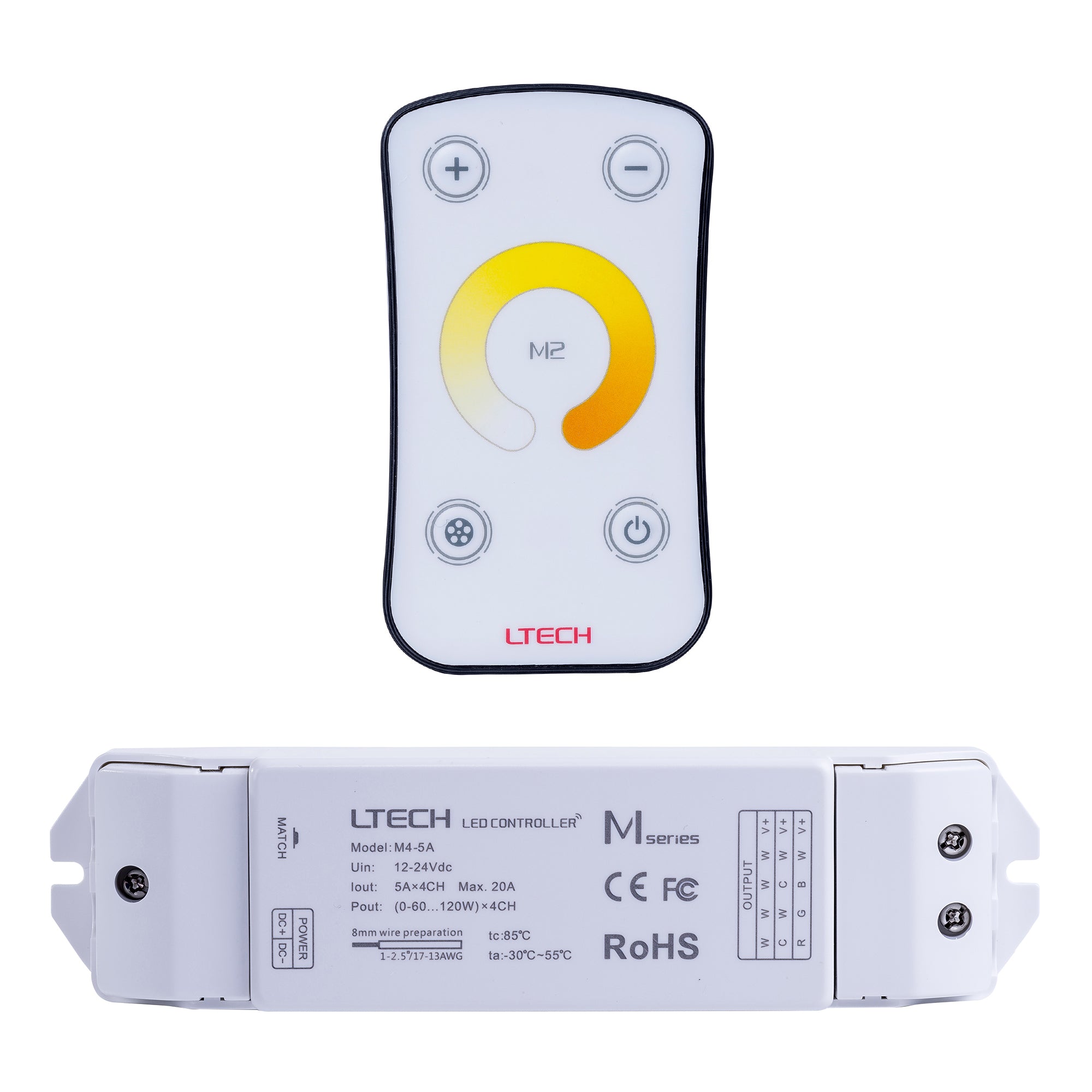 HV9102-M2+M4-5A - CT (Colour Temp) LED Strip Remote Controller