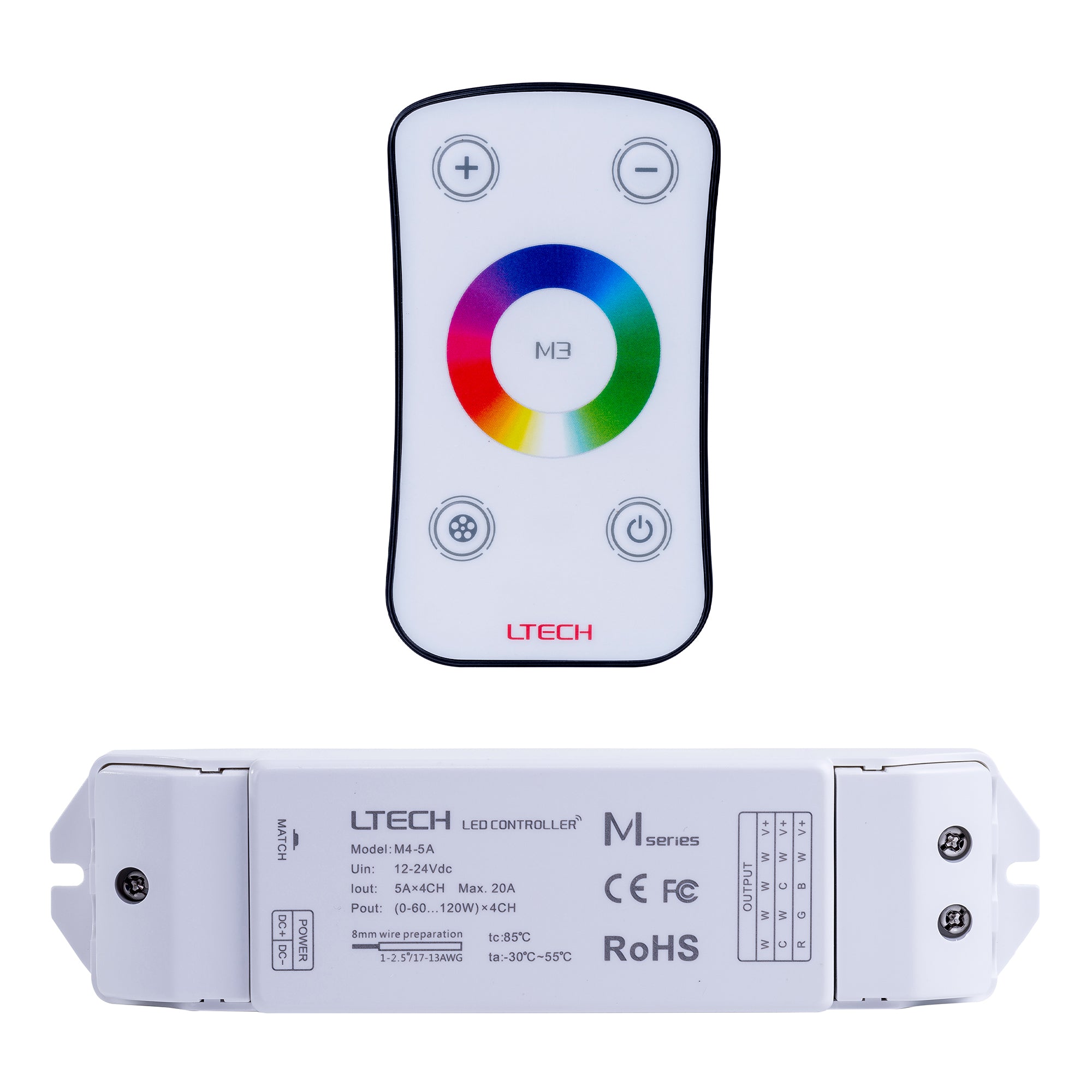 HV9102-M3+M4-5A - RGB LED Strip Remote Controller