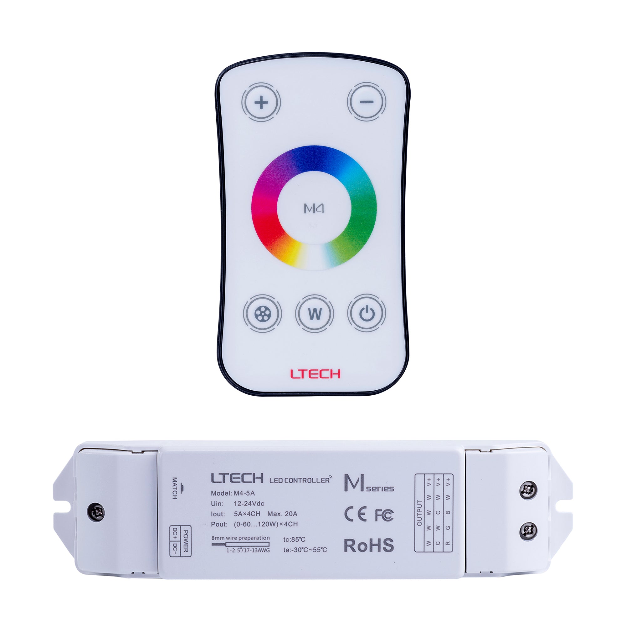 HV9102-M4+M4-5A - RGBC/W LED Strip Remote Controller