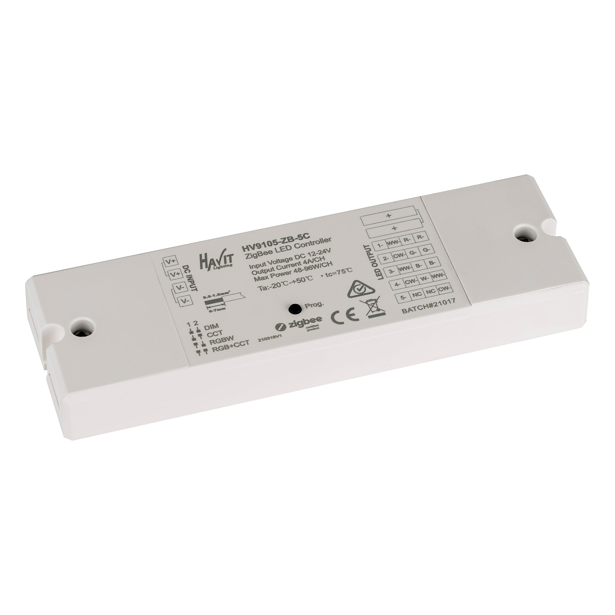 HV9101-ZB-RGBW+5C - RGBW Touch Panel + Zigbee Receiver