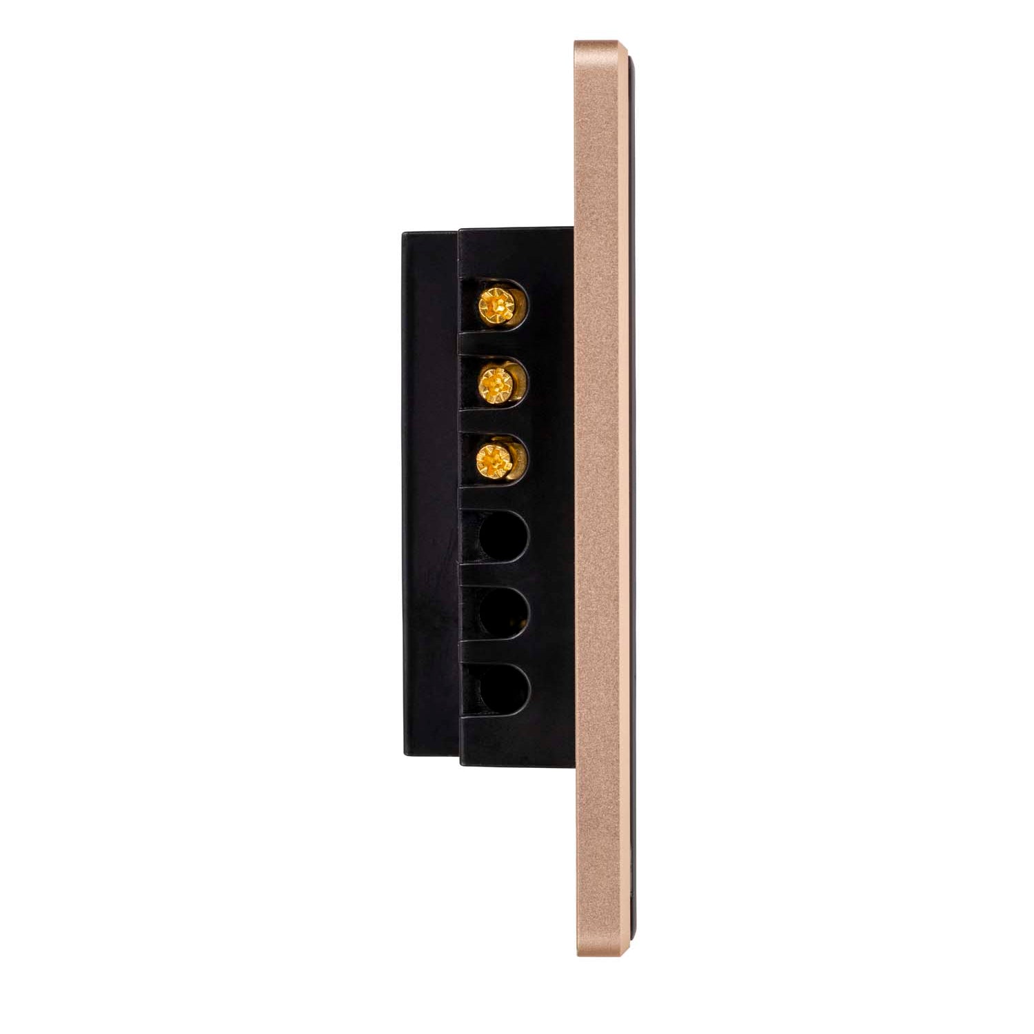 HV9220-1 - Wifi Single Gang Black with Gold Trim Wall Switch