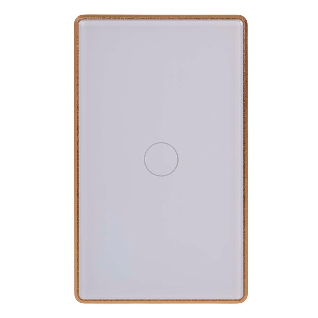 HV9120-1 - Wifi Single Gang White with Gold Trim Wall Switch