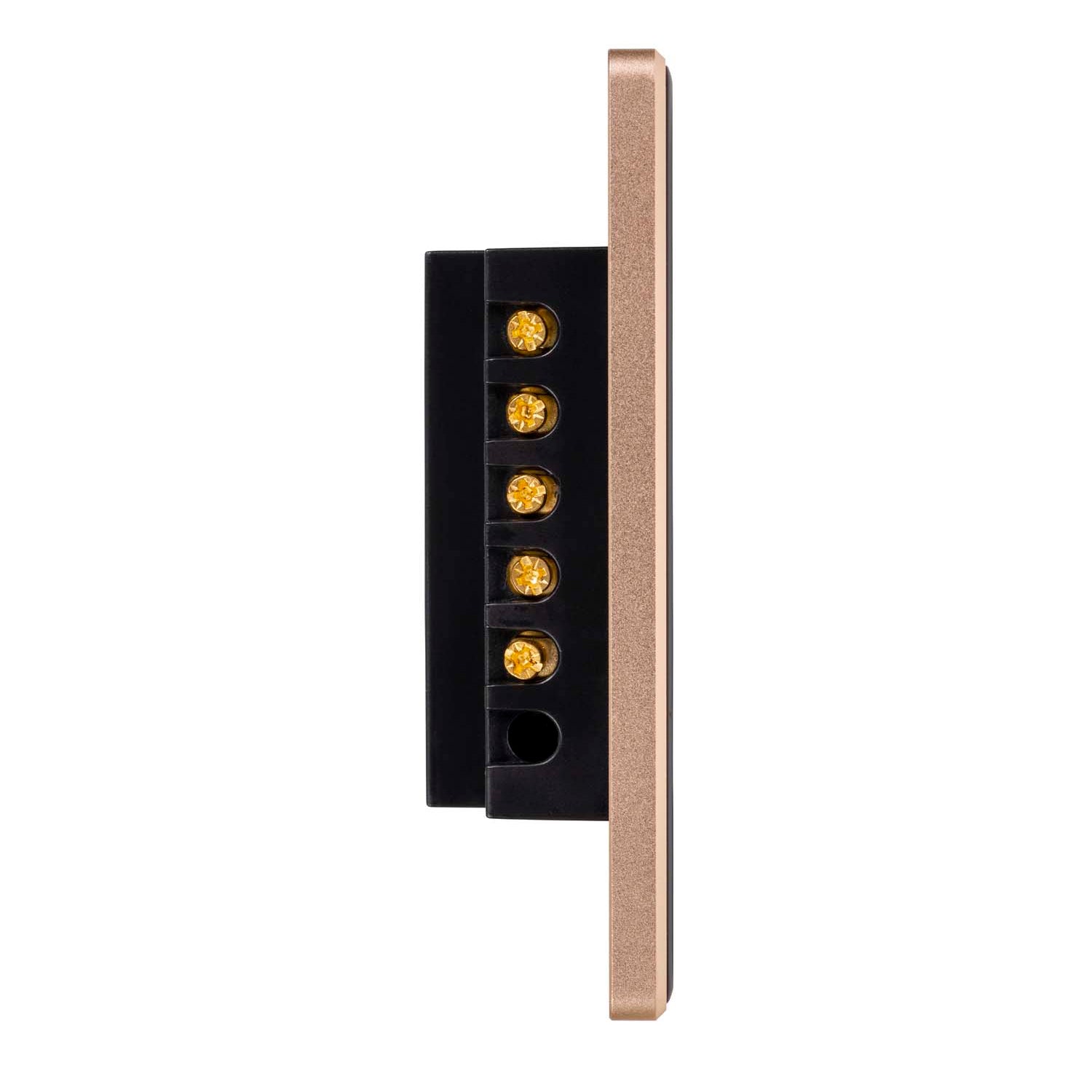 HV9220-3 - Wifi 3 Gang Black with Gold Trim Wall Switch
