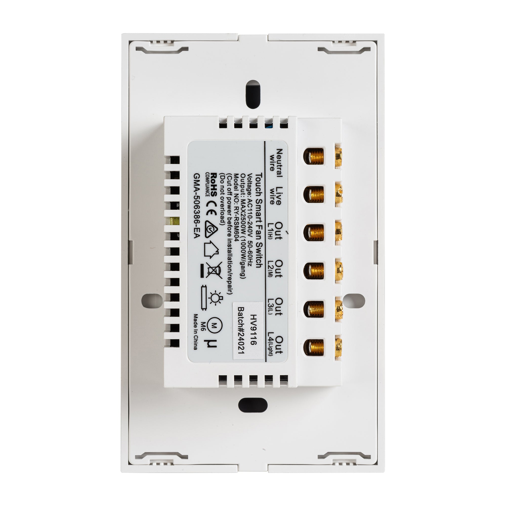 HV9116 - White Wifi Fan with Light Controller