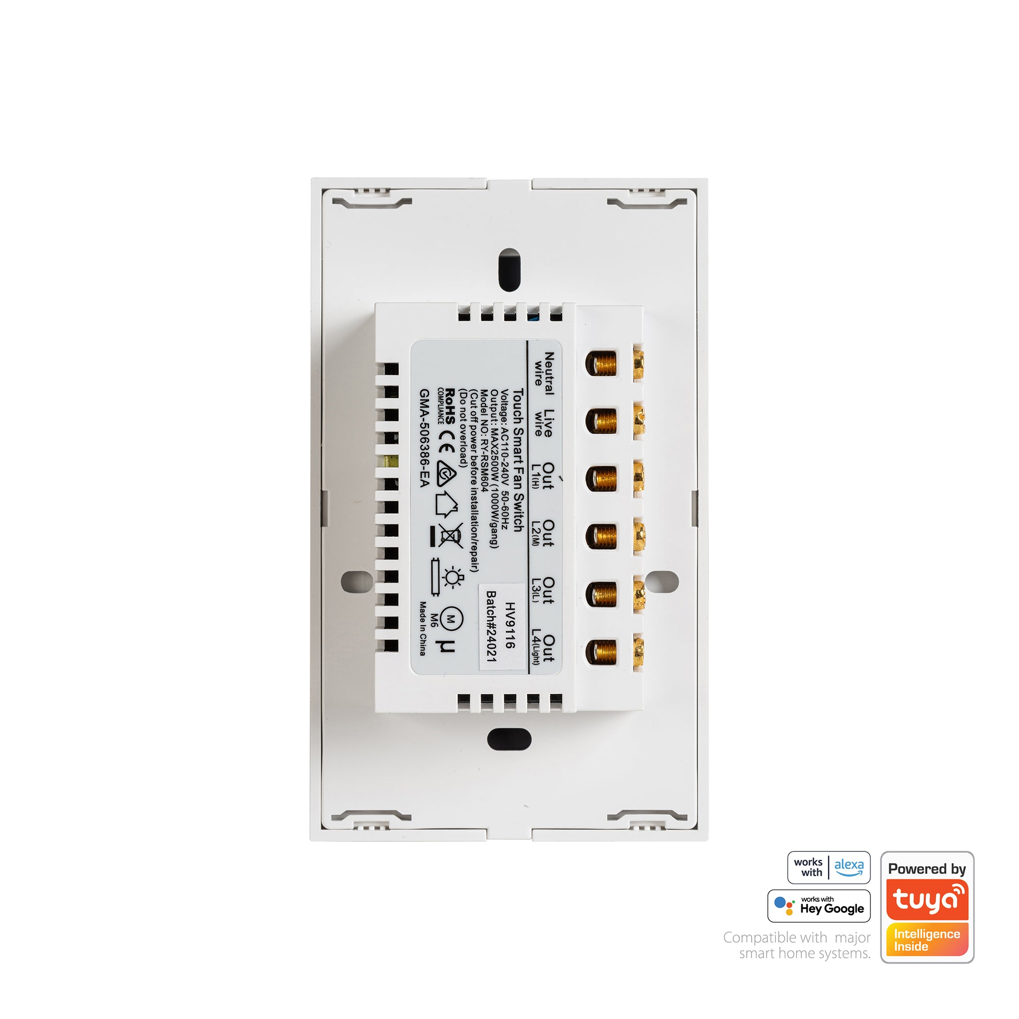 HV9116 - White Wifi Fan with Light Controller