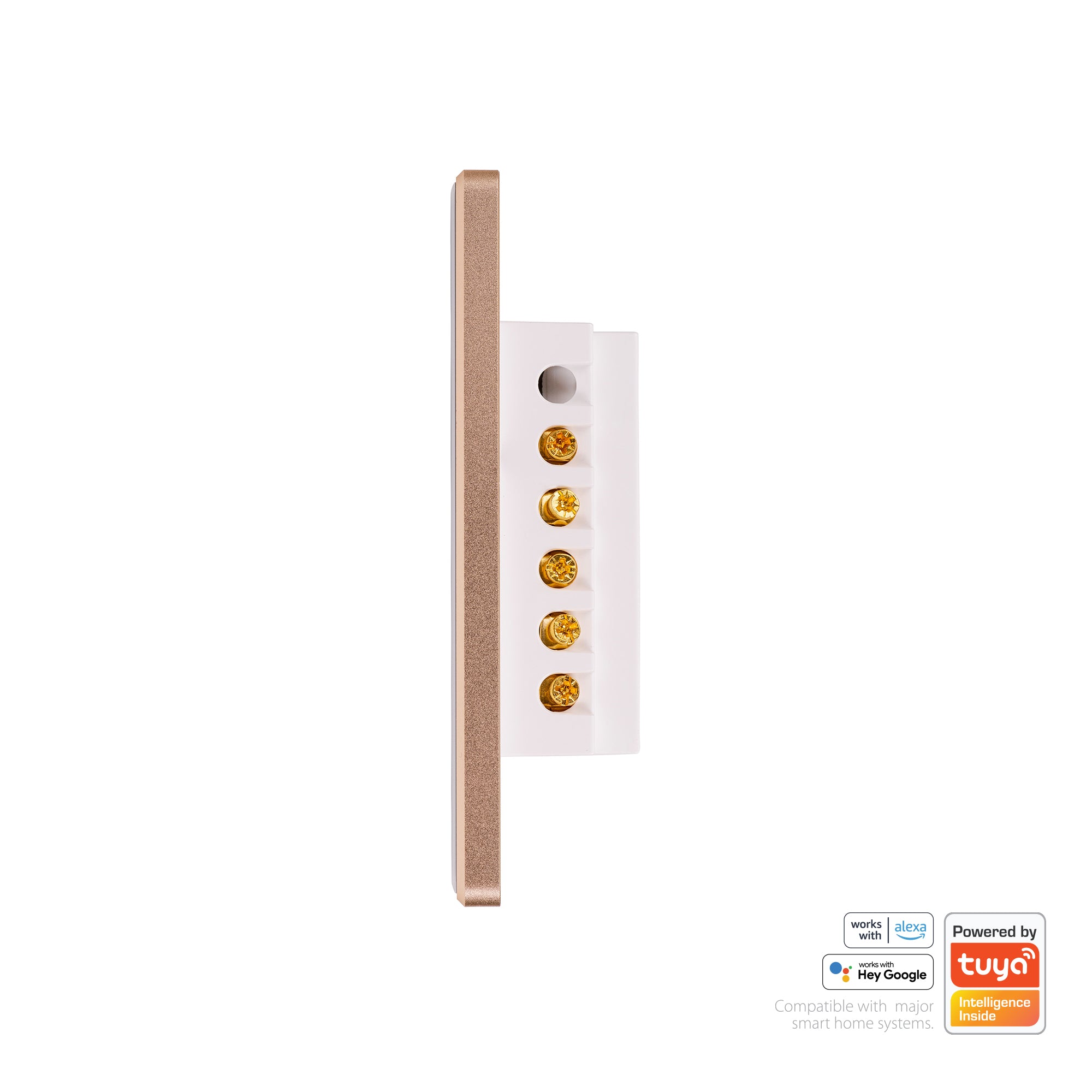 HV9120-3 - Wifi 3 Gang White with Gold Trim Wall Switch