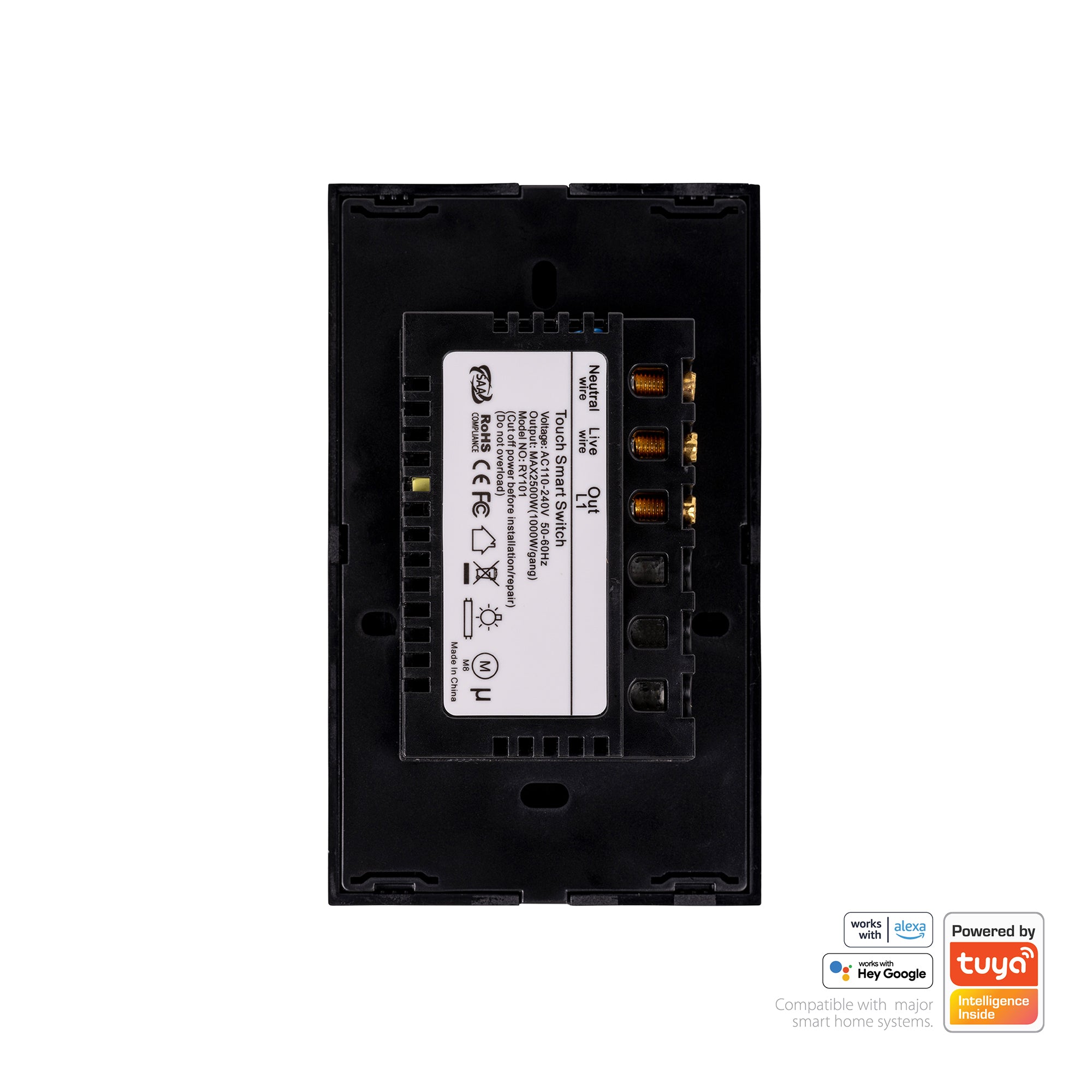 HV9210-1 - Wifi Single Gang Black Wall Switch