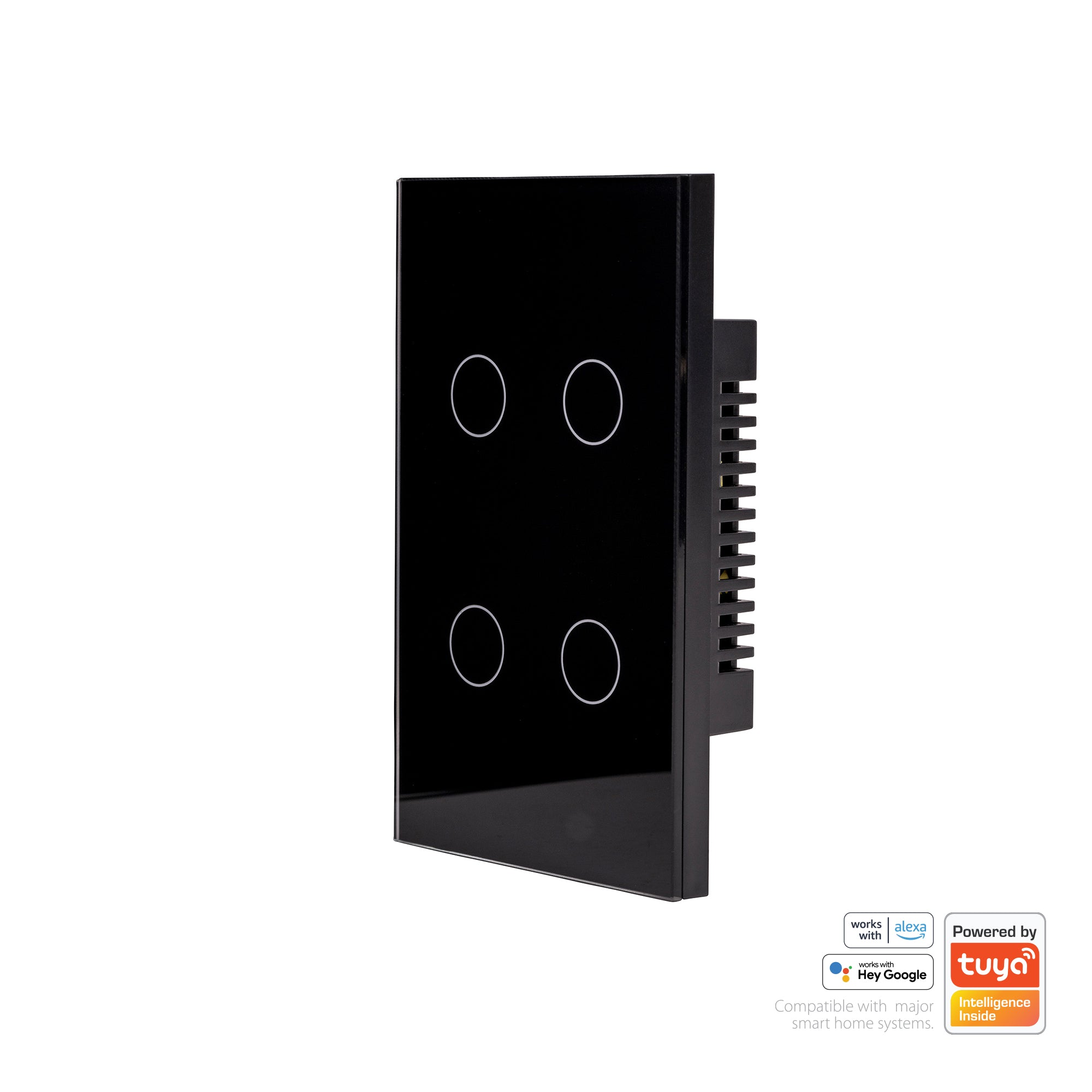 HV9210-4 - Wifi 4 Gang Black Wall Switch