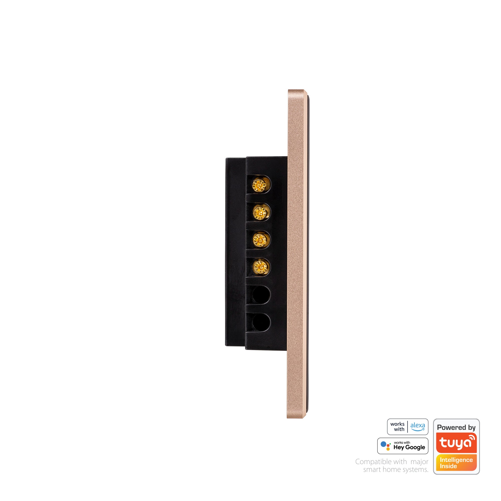 HV9220-2 - Wifi 2 Gang Black with Gold Trim Wall Switch