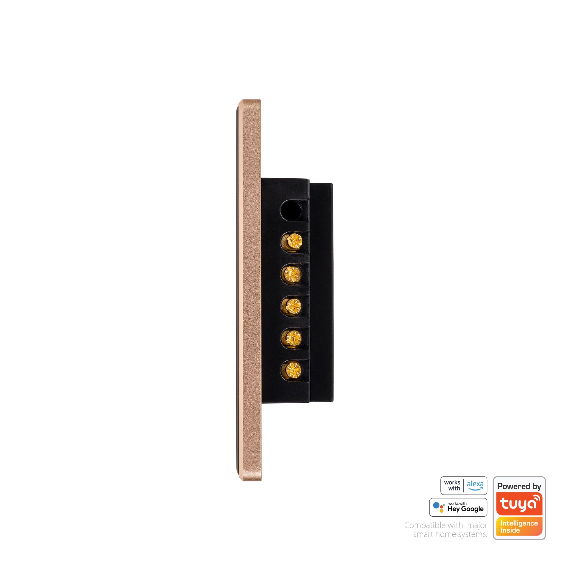 HV9220-3 - Wifi 3 Gang Black with Gold Trim Wall Switch