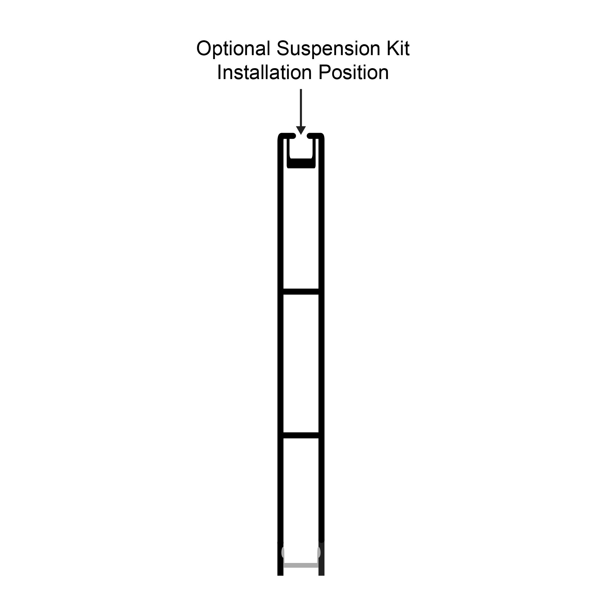 HV9693-1089-WHT - Suspended White Aluminium Profile