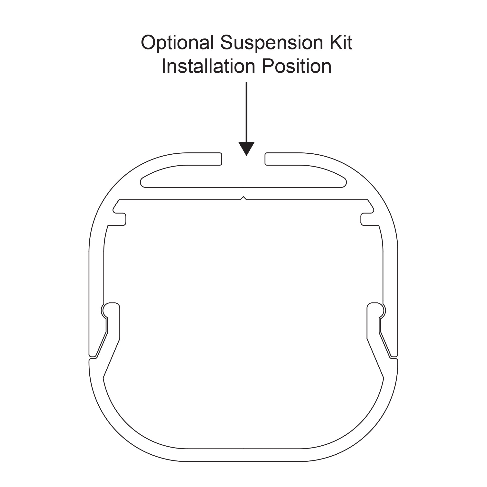 HV9693-3030 - Aluminium Profile with Rounded Diffuser