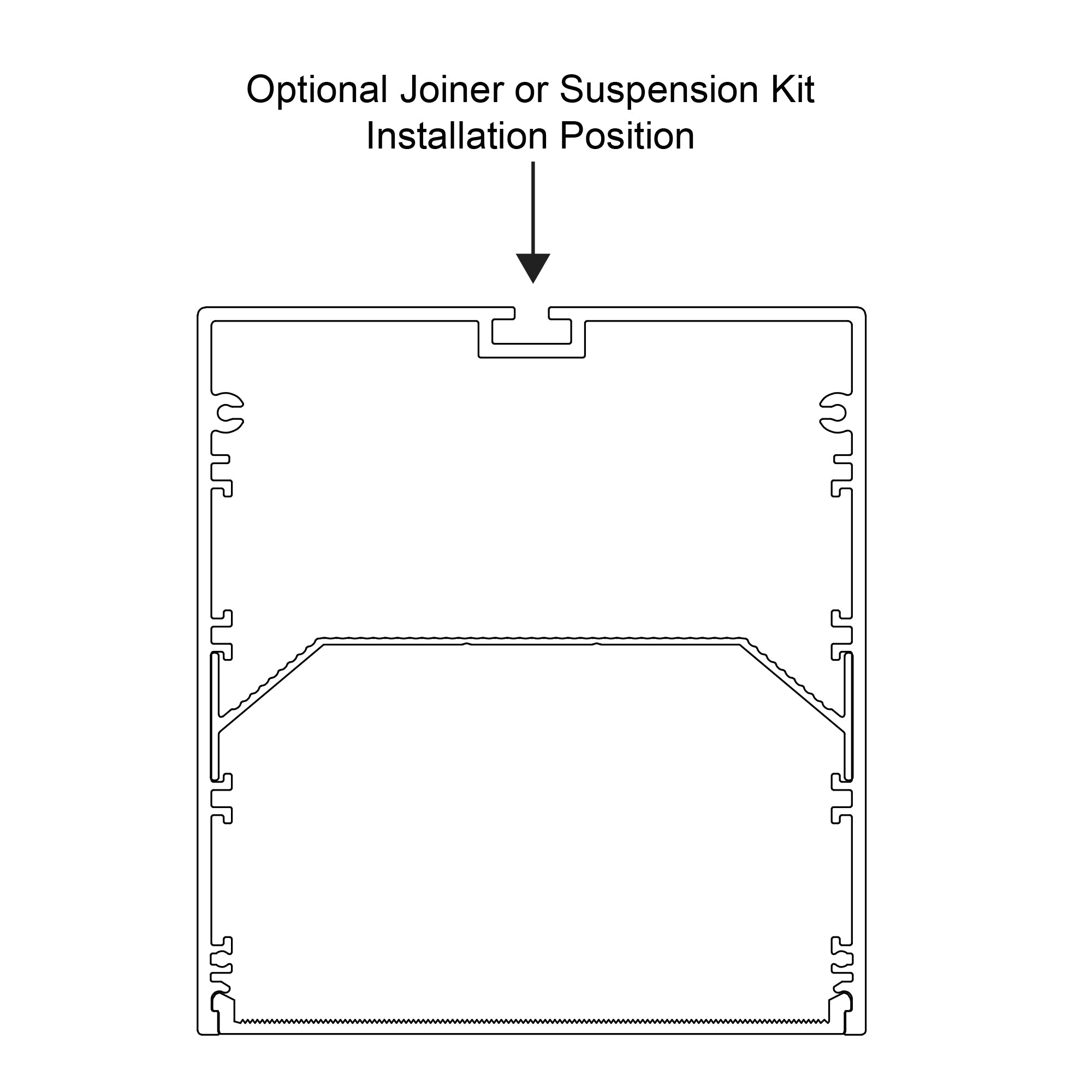 HV9693-8090-BLK- Large Deep Square Black Aluminium Profile