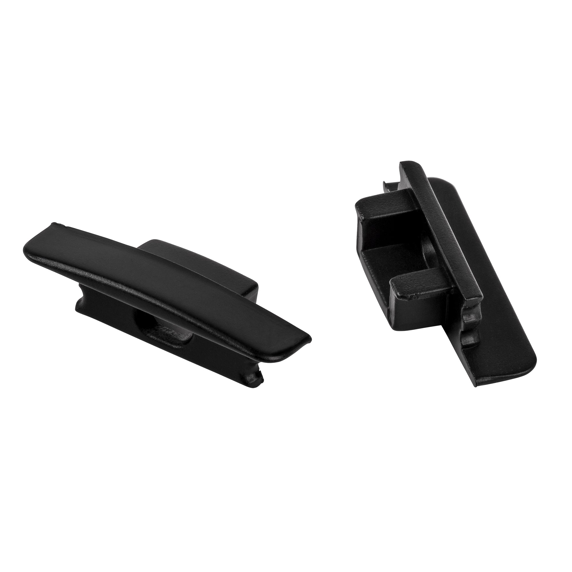 HV9695-2507-BLK - Black Shallow Square Winged Aluminium Profile