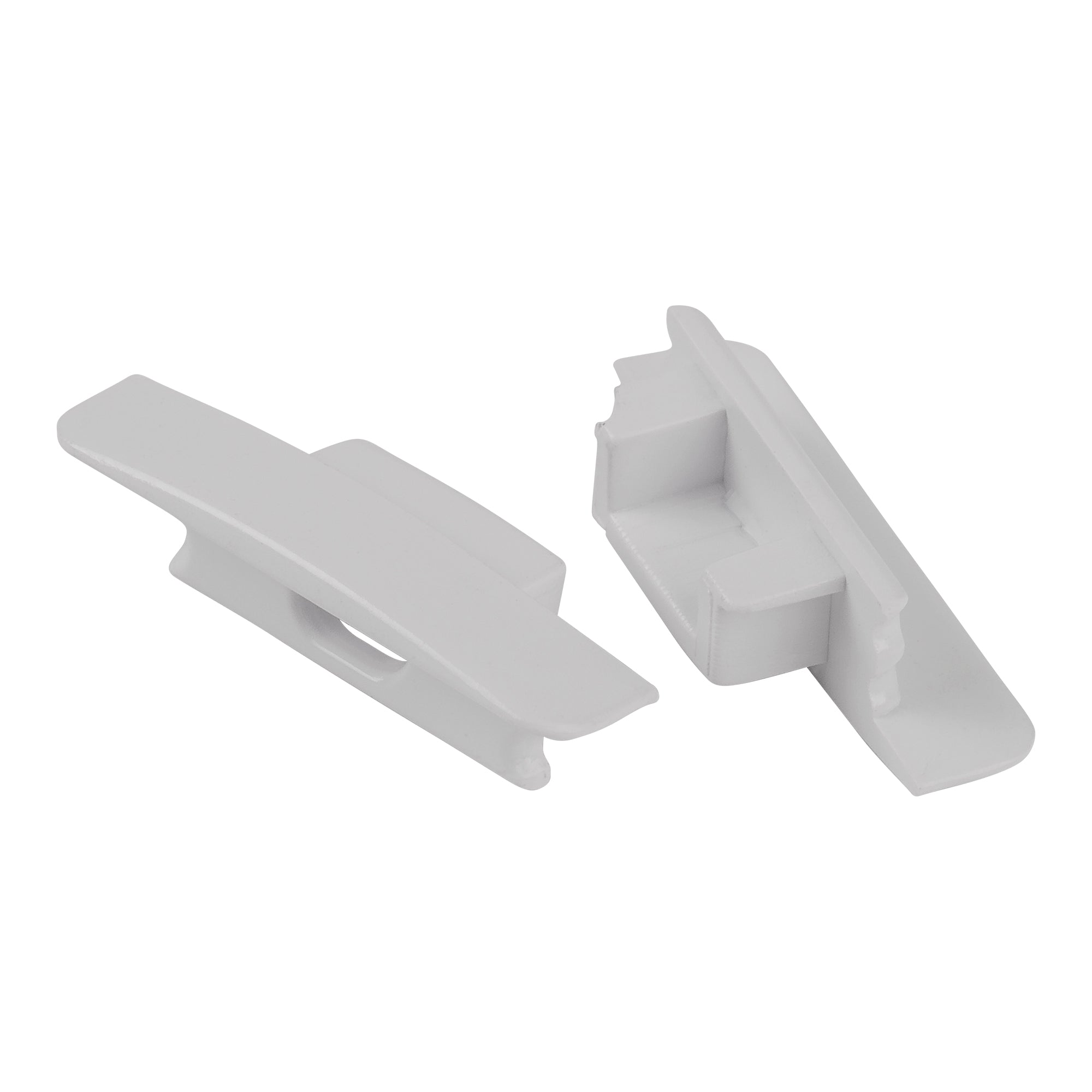 HV9695-2507-WHT - White Shallow Square Winged Aluminium Profile