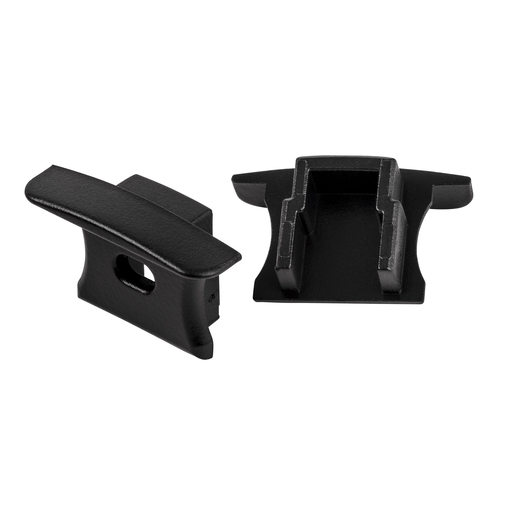 HV9695-2926-BLK - Deep Black Recessed Anti Glare Winged Aluminium Profile