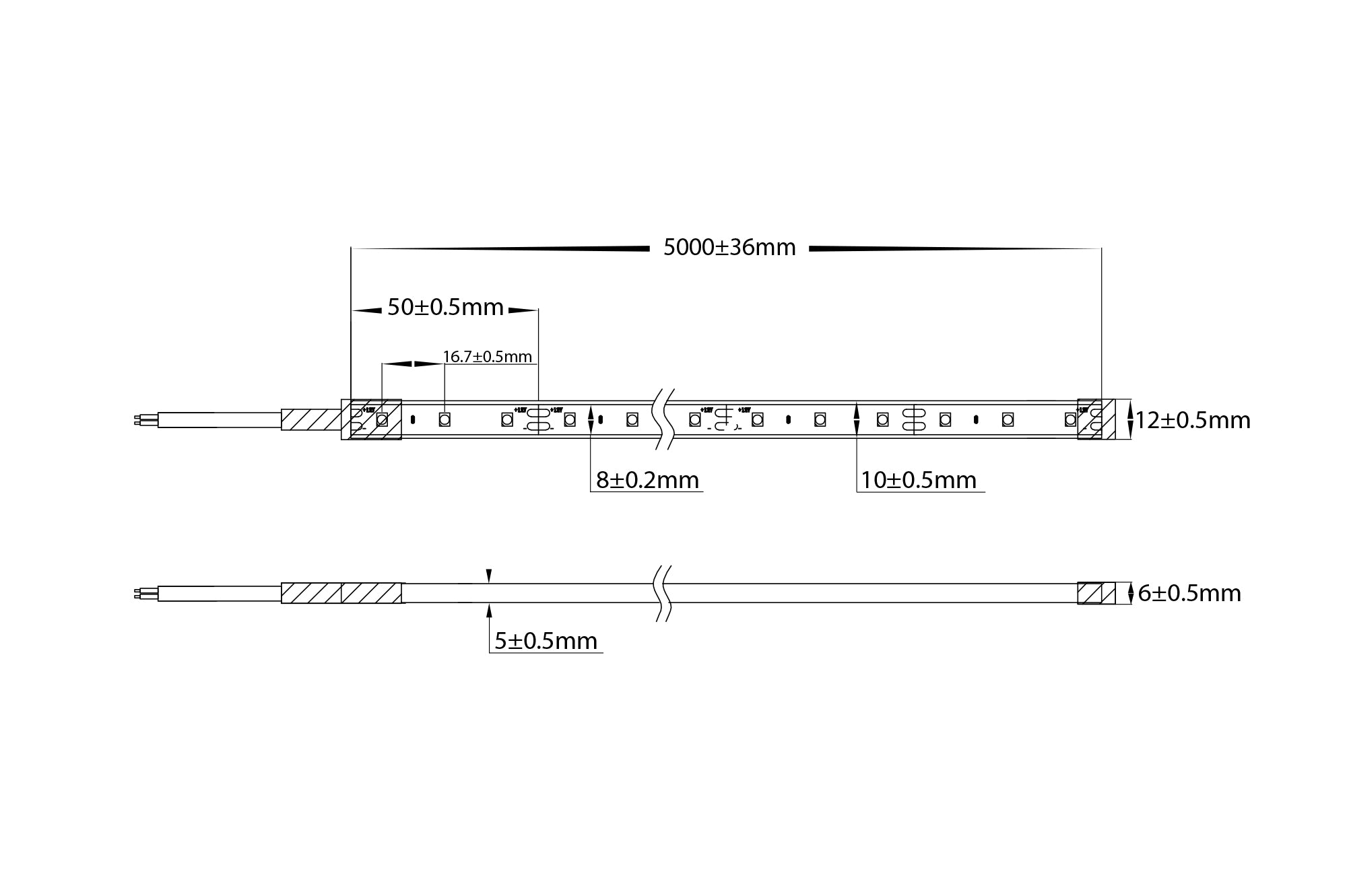 HV9723-IP67-60-B - 4.8w IP67 LED Strip Blue