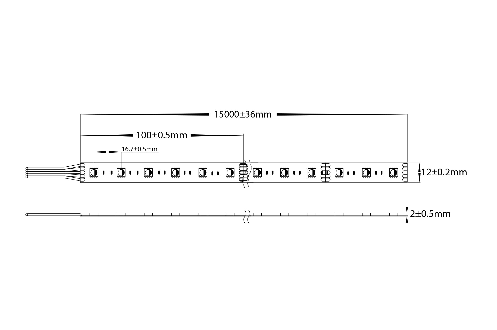 HV9753-IP20-60-RGBW - 11w IP20 RGBW Long Run LED Strip