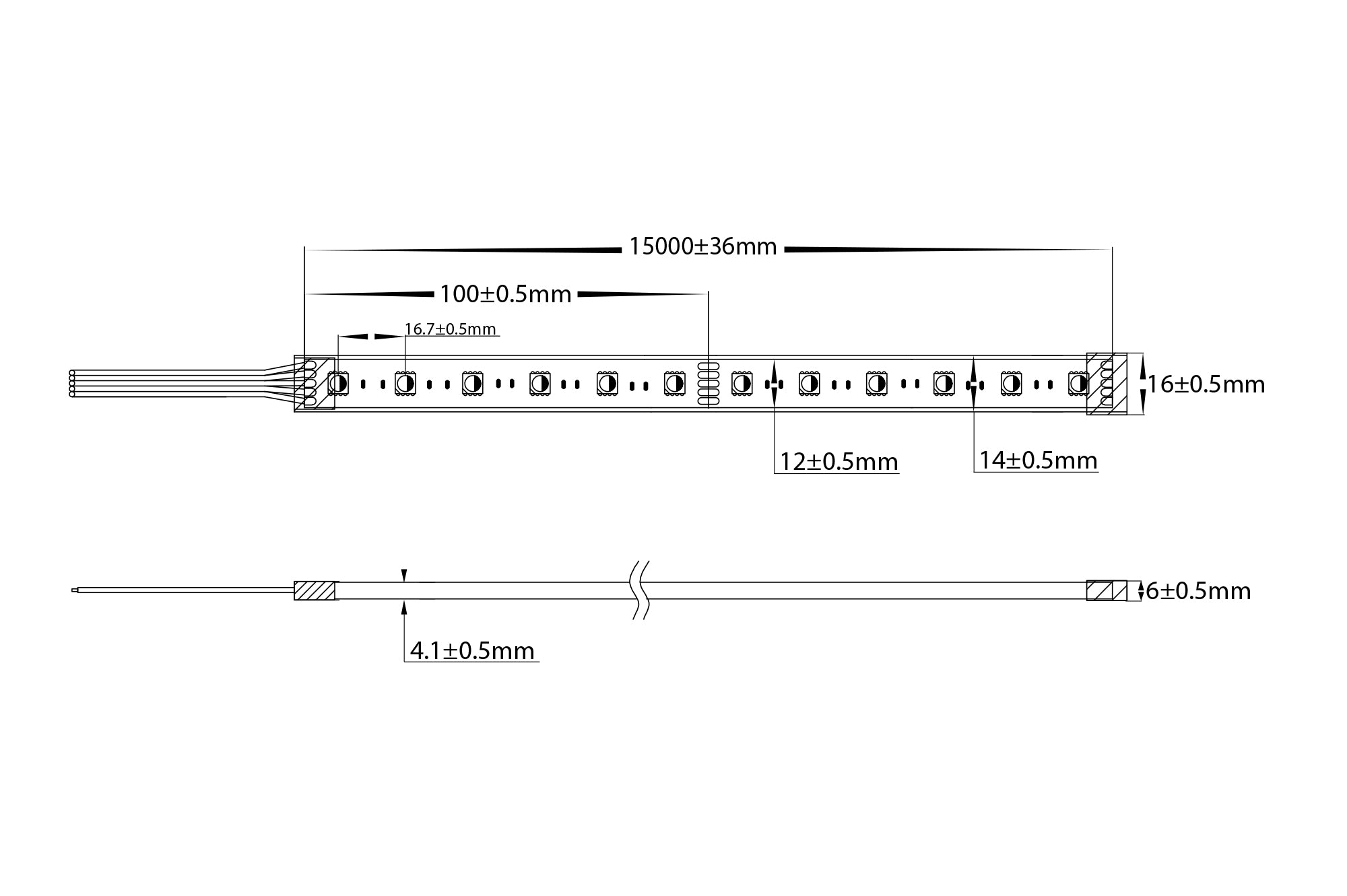 HV9753-IP67-60-RGBW - 11w IP67 RGBW Long Run LED Strip