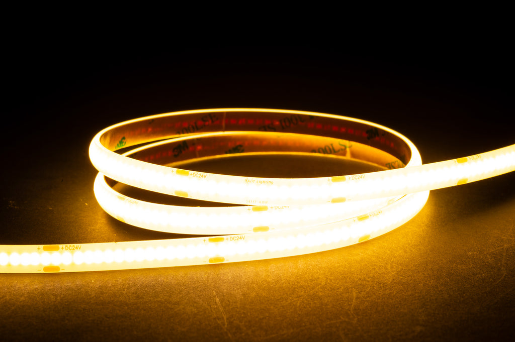 HV9760-IP54-320-3K  - 4.8w IP54 24v DC 3000K COB Dotless LED Strip