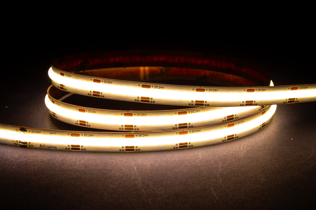 HV9761-IP20-608-CT - 14.4w IP20 24v DC CT COB Dotless LED Strip