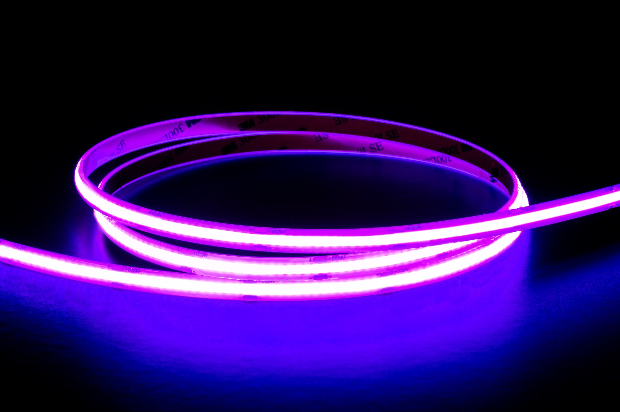 HV9761-IP54-320-V - 9.6w IP54 24v DC Violet COB Dotless LED Strip