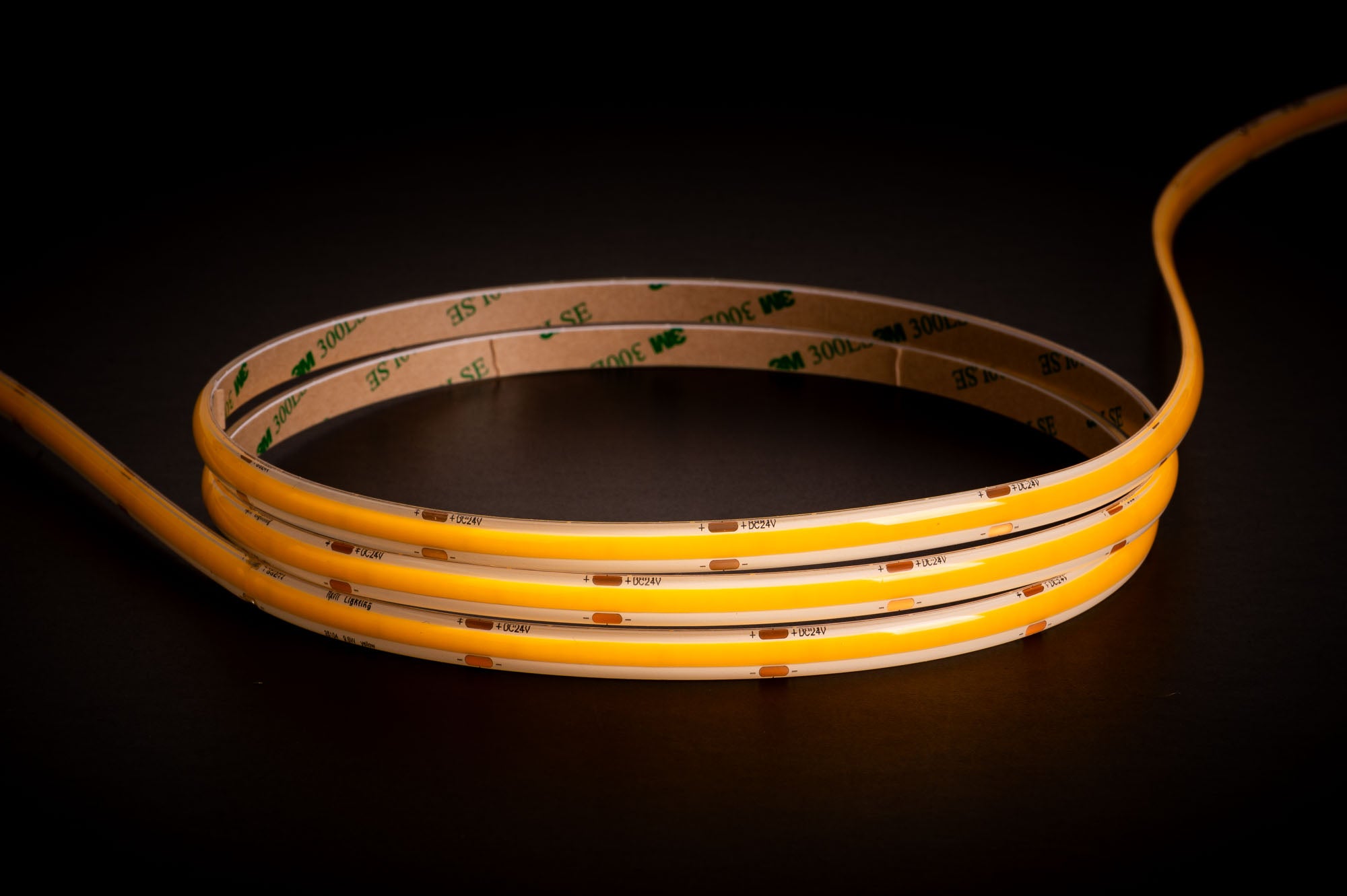 HV9761-IP54-320-Y - 9.6w IP54 24v DC Yellow COB Dotless LED Strip