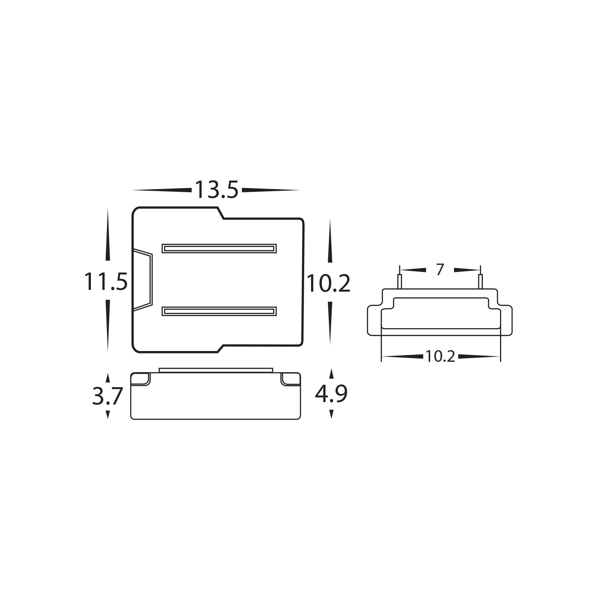 HV9953 - LED Strip Connector to suit IP20 10mm PCB COB LED Strip