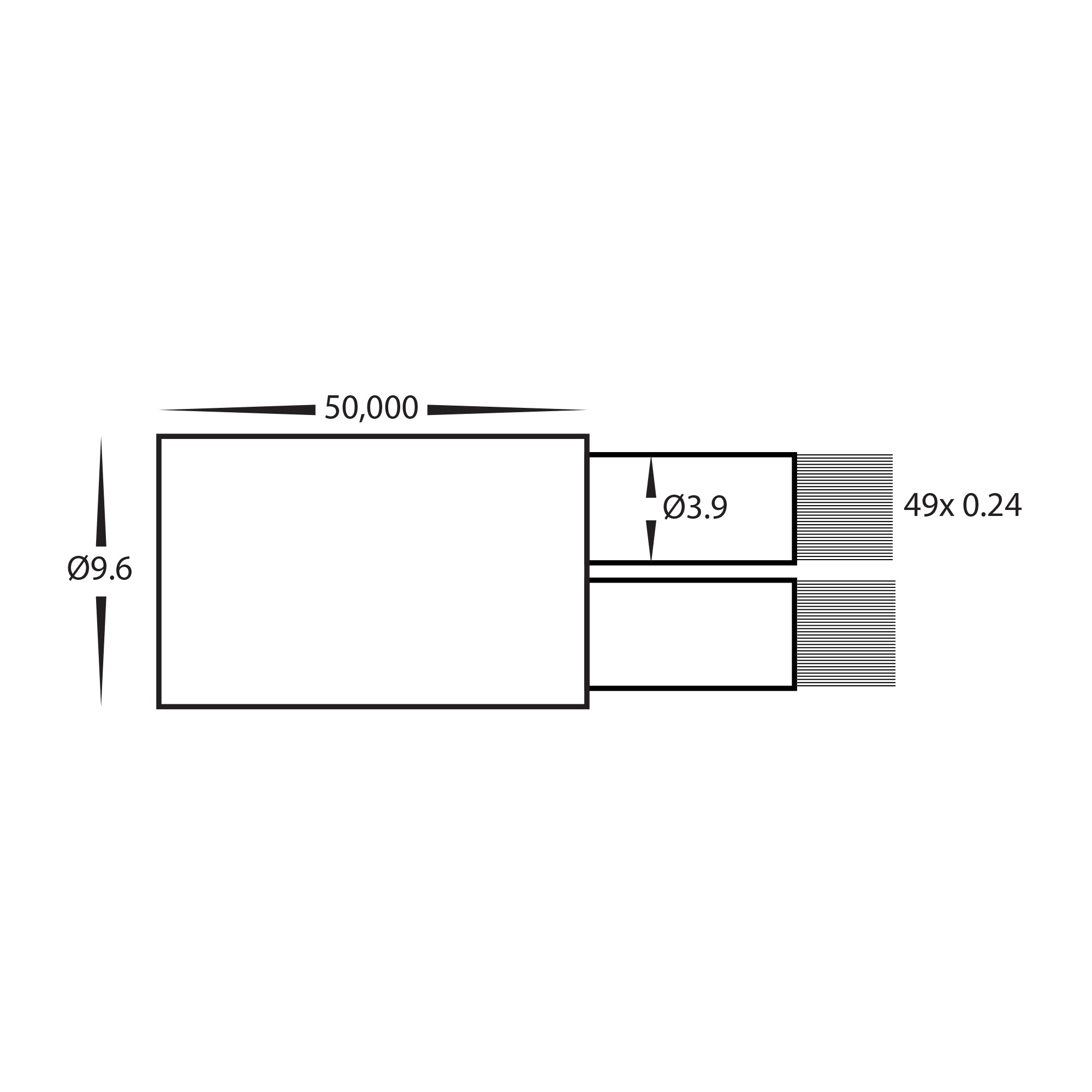 HV9995-2.5 - 2x 2.5mm Outdoor Garden Cable - 50m Roll