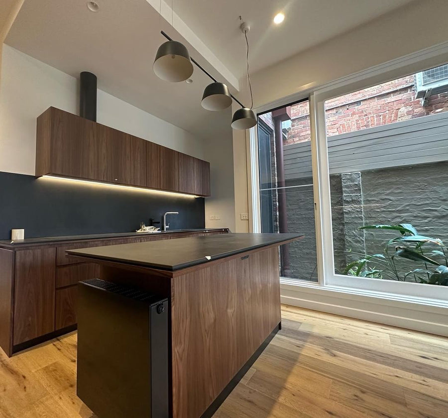 LED Strip Lighting Under Timber Kitchen Cabinets