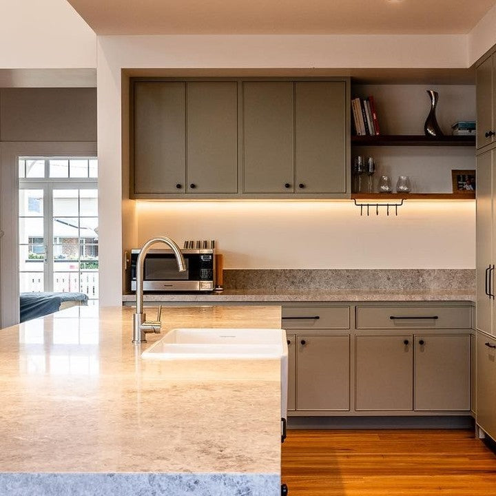 LED Strip Lighting Along Kitchen Bench