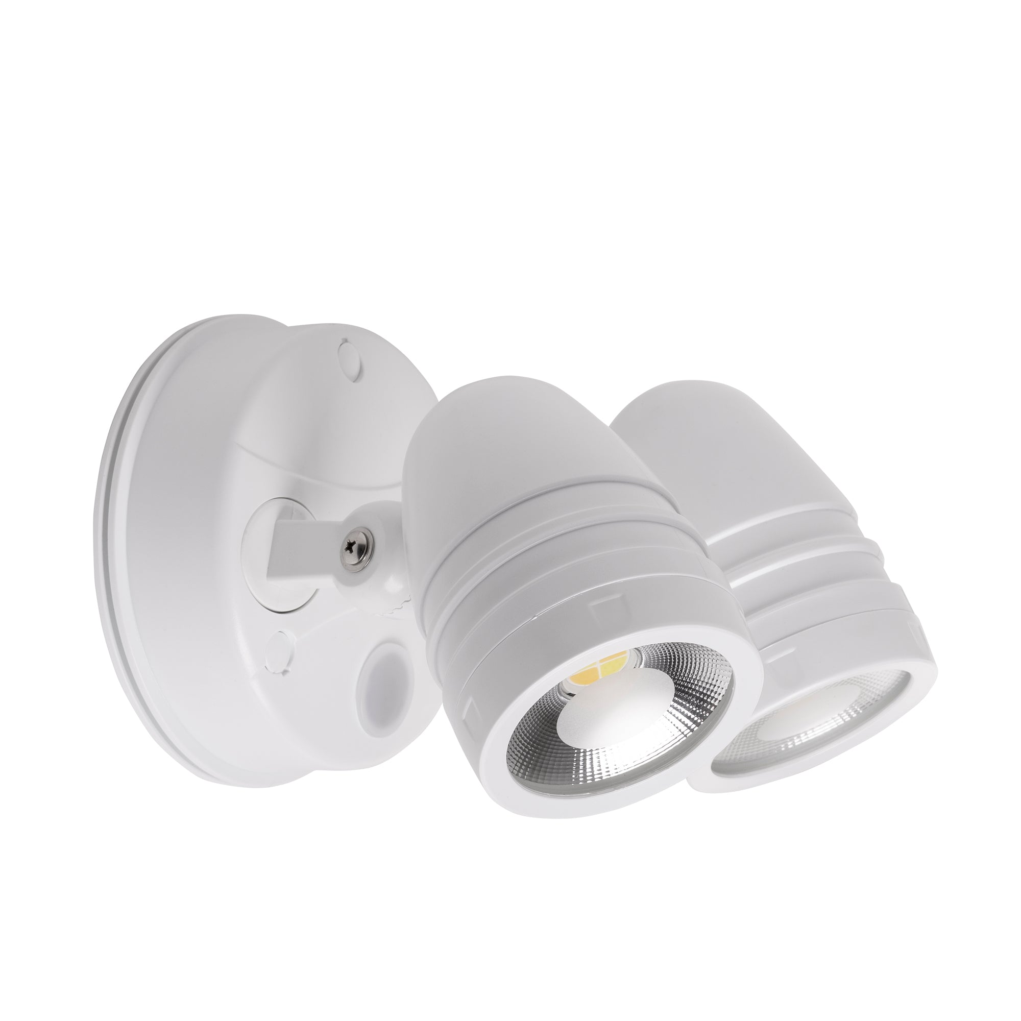 HV3794T-WHT - Focus Polycarbonate White Double Adjustable Spot Light With Sensor