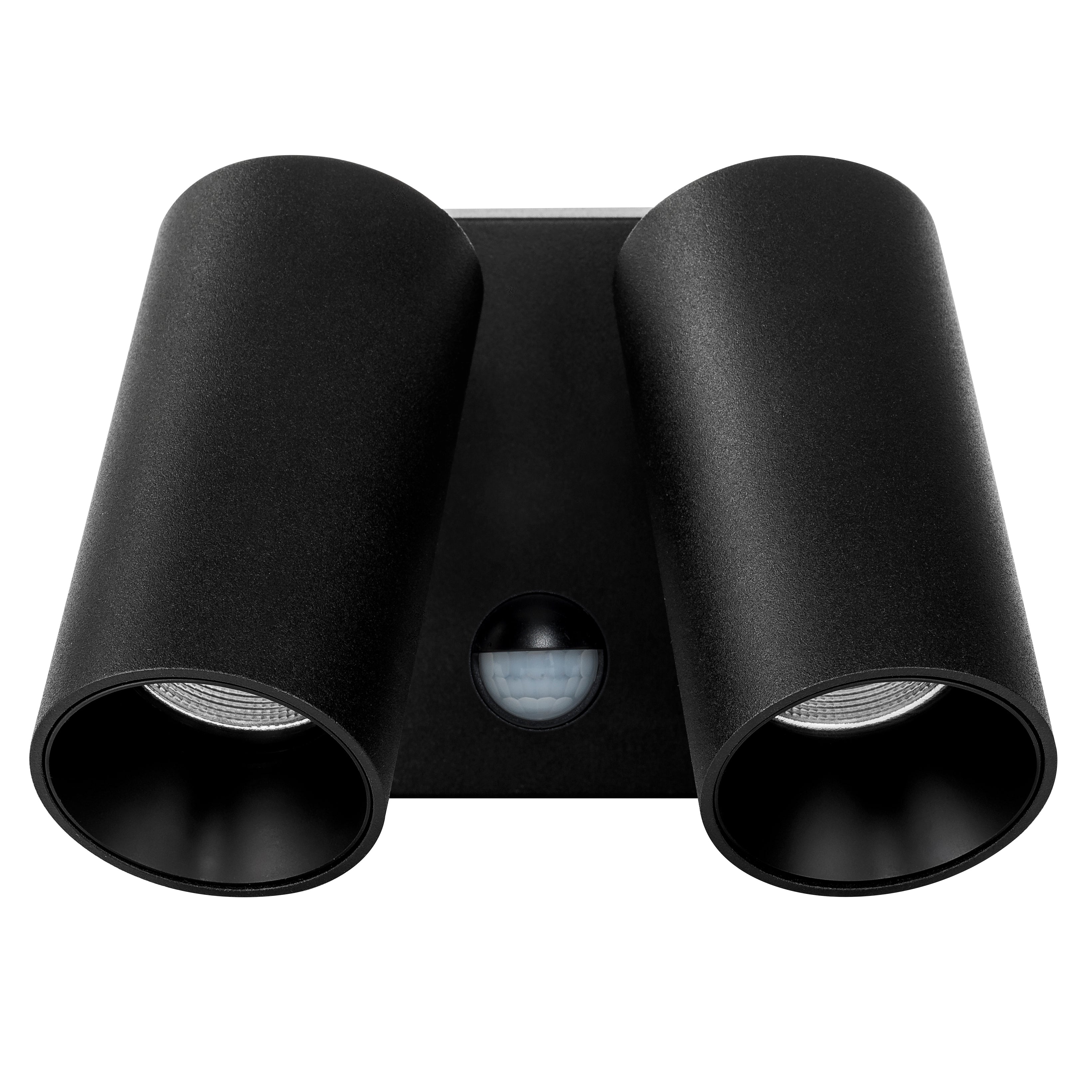 HV3684T-BLK - Revo Black Double Adjustable Wall Light With Sensor