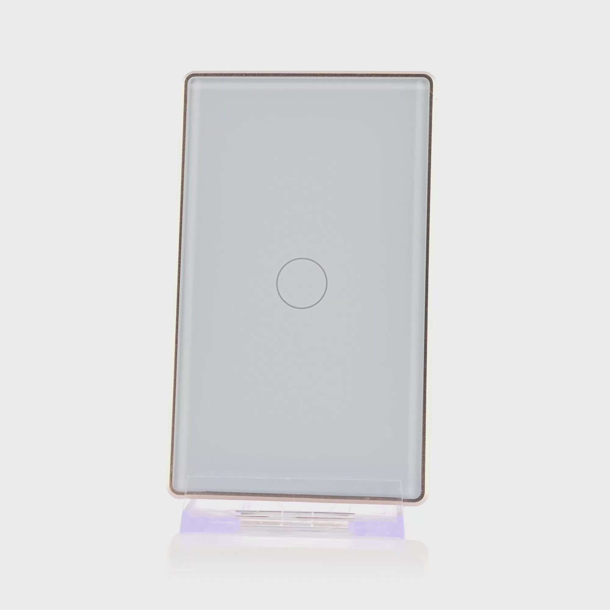 HV9120-1 - Wifi Single Gang White with Gold Trim Wall Switch