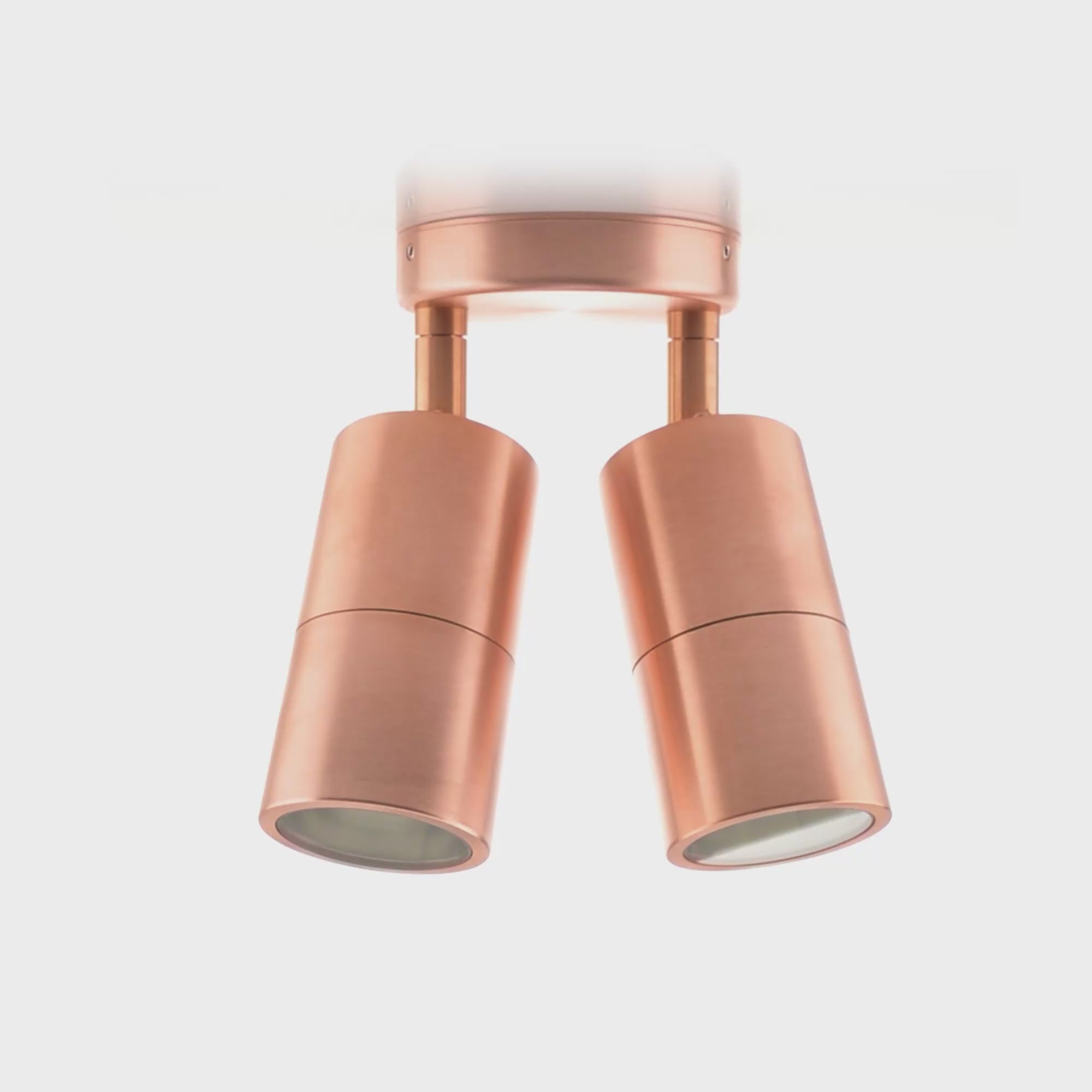 HV1315T-HV1317T - Tivah Solid Copper TRI Colour Double Adjustable Wall Pillar Lights