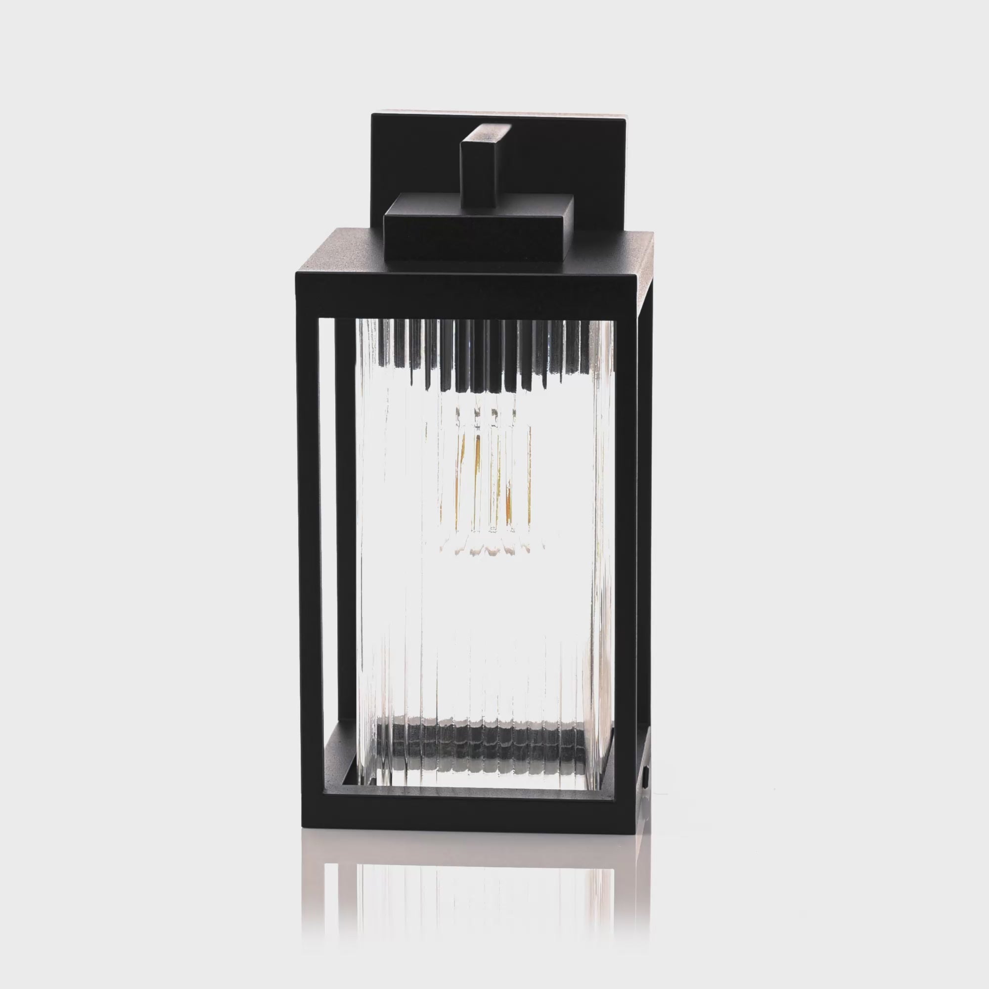 HV3533W-S-BLK - Micah Galvanised Iron Black Wall Light