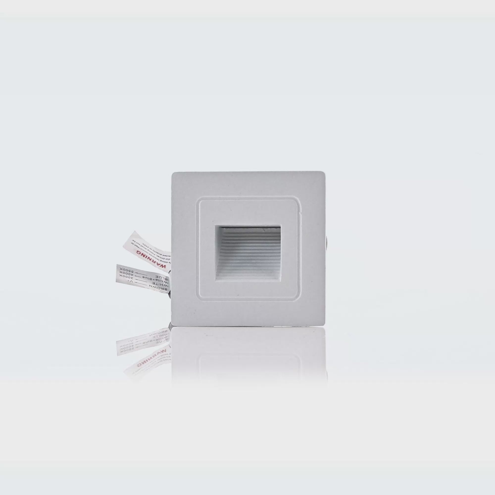 HV3111T-WHT-12V - Trin White Small Square Recessed LED Step Light