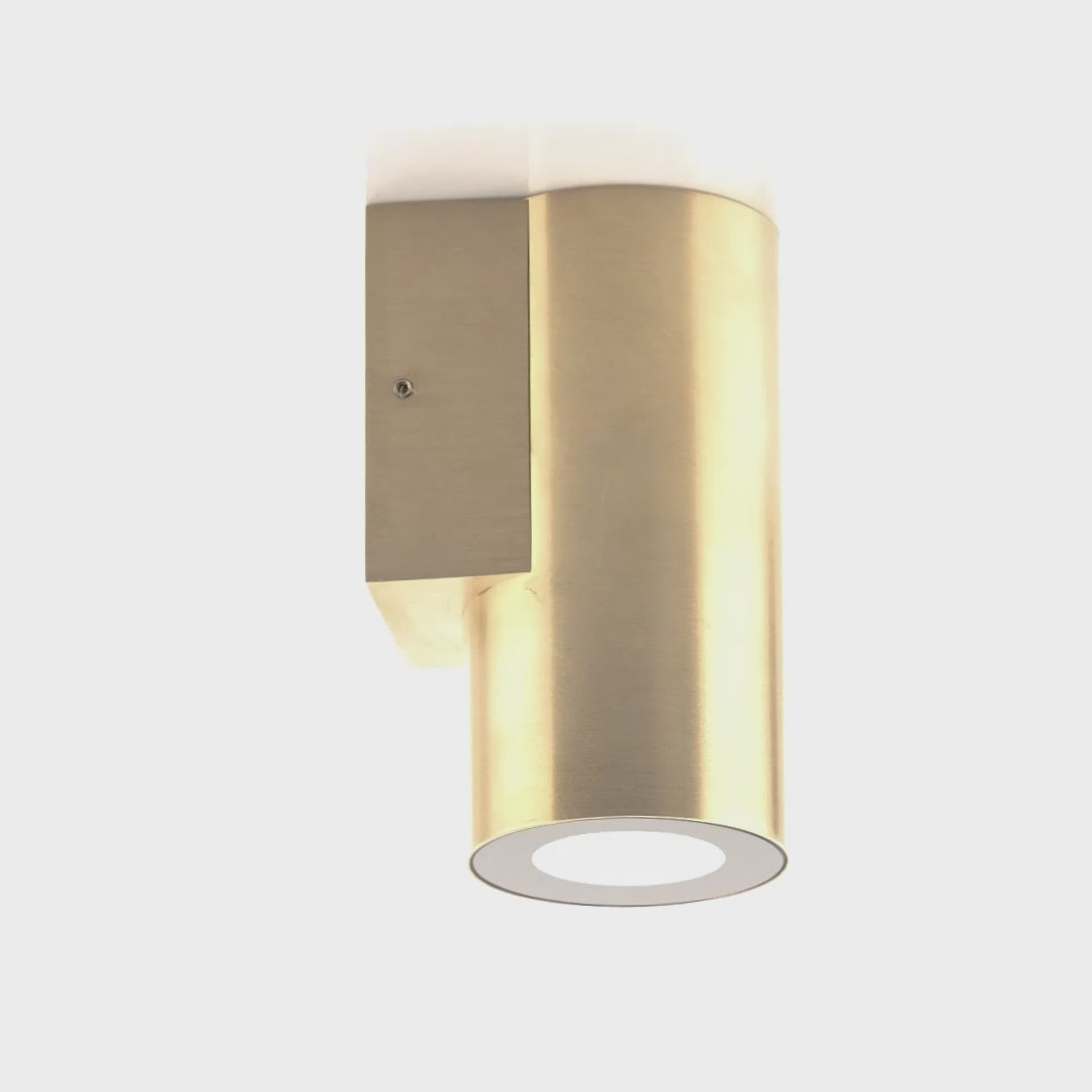 HV3625S-BR- Aries Solid Brass Fixed Down LED Wall Light