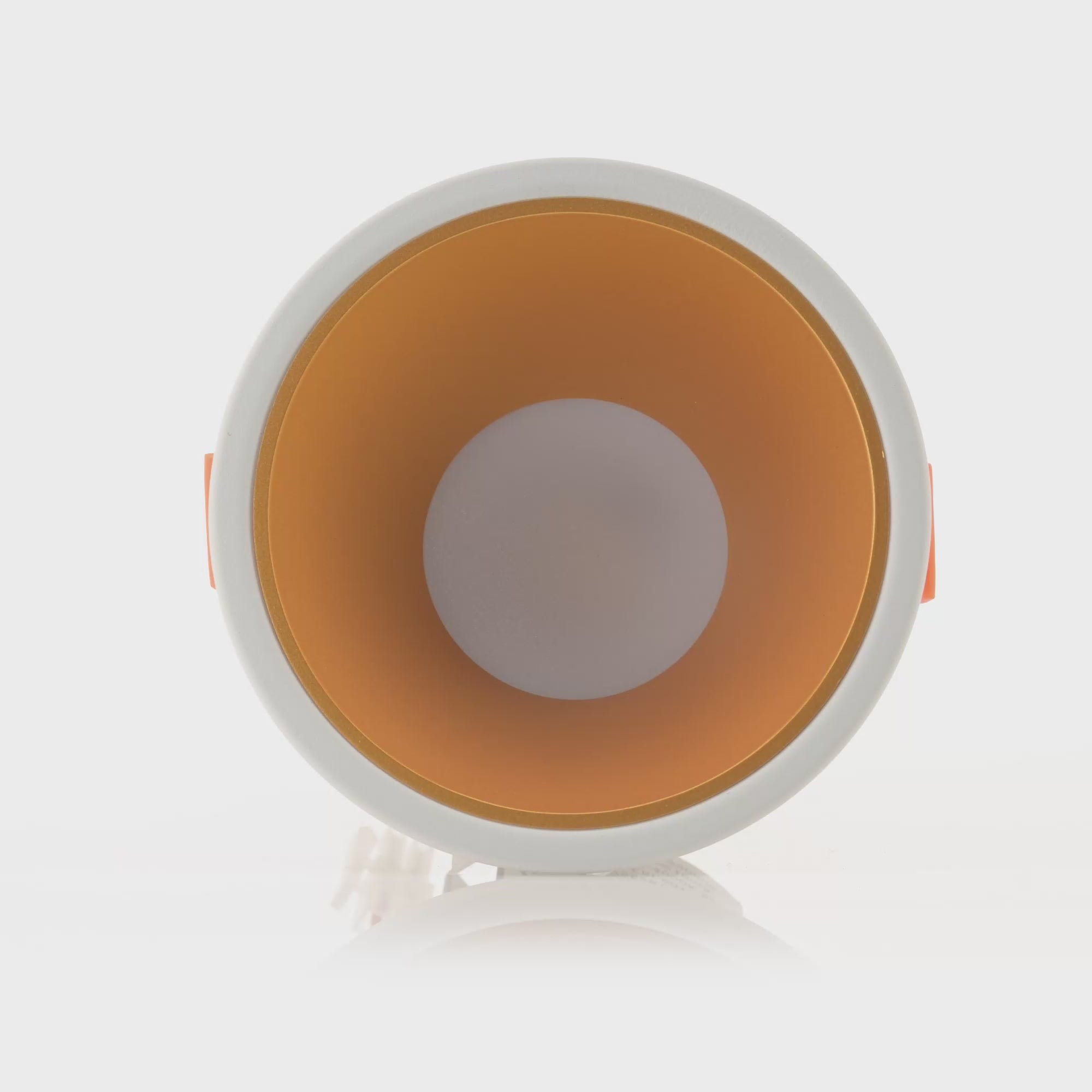 HV5528T-WG - Gleam White with Gold Insert Tri Colour Fixed Deep LED Downlight