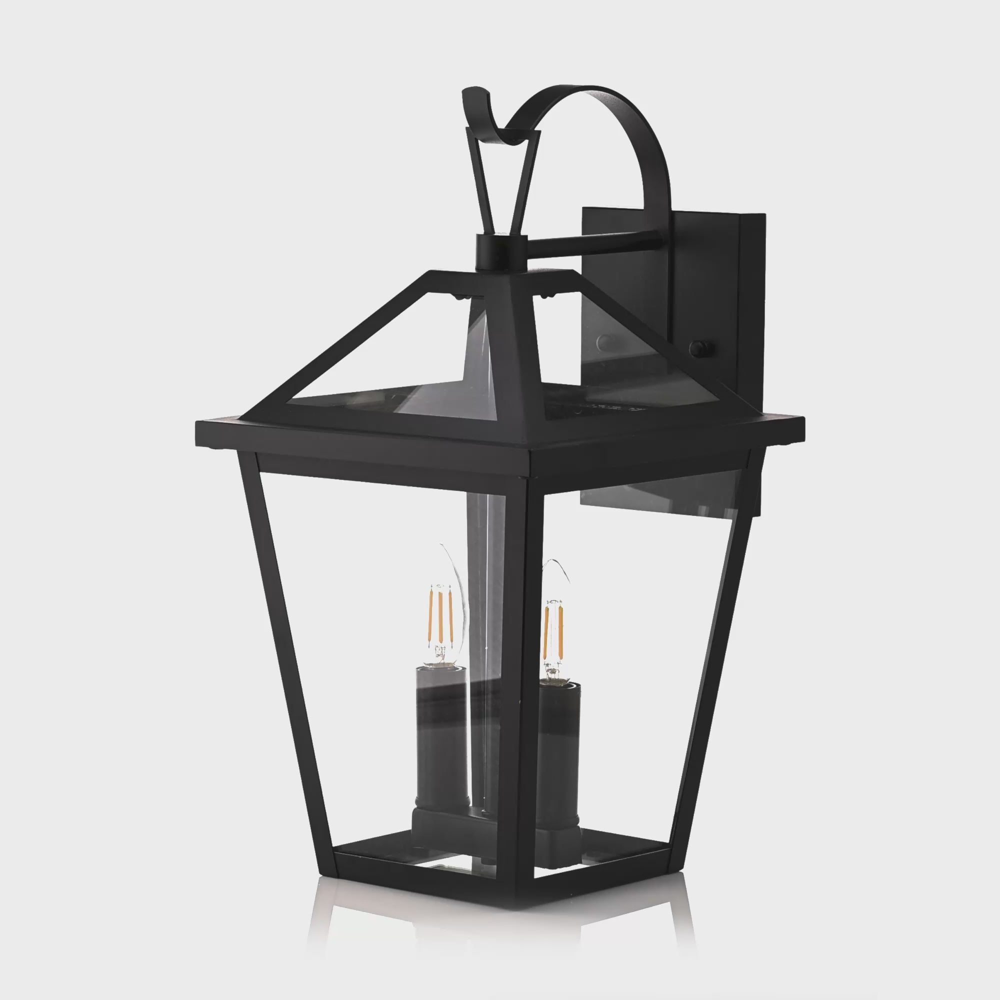 HV3538W-S-BLK - Karter Galvanised Iron Black Wall Light