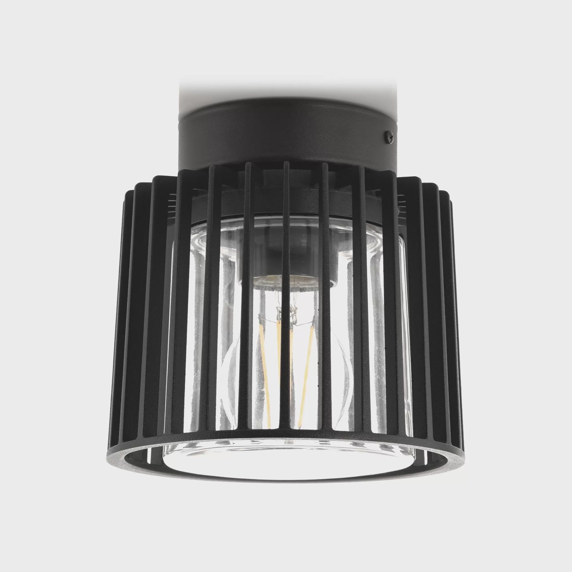 HV5894W-BLK - Lumo Aluminium Black Surface Mounted Ceiling Light