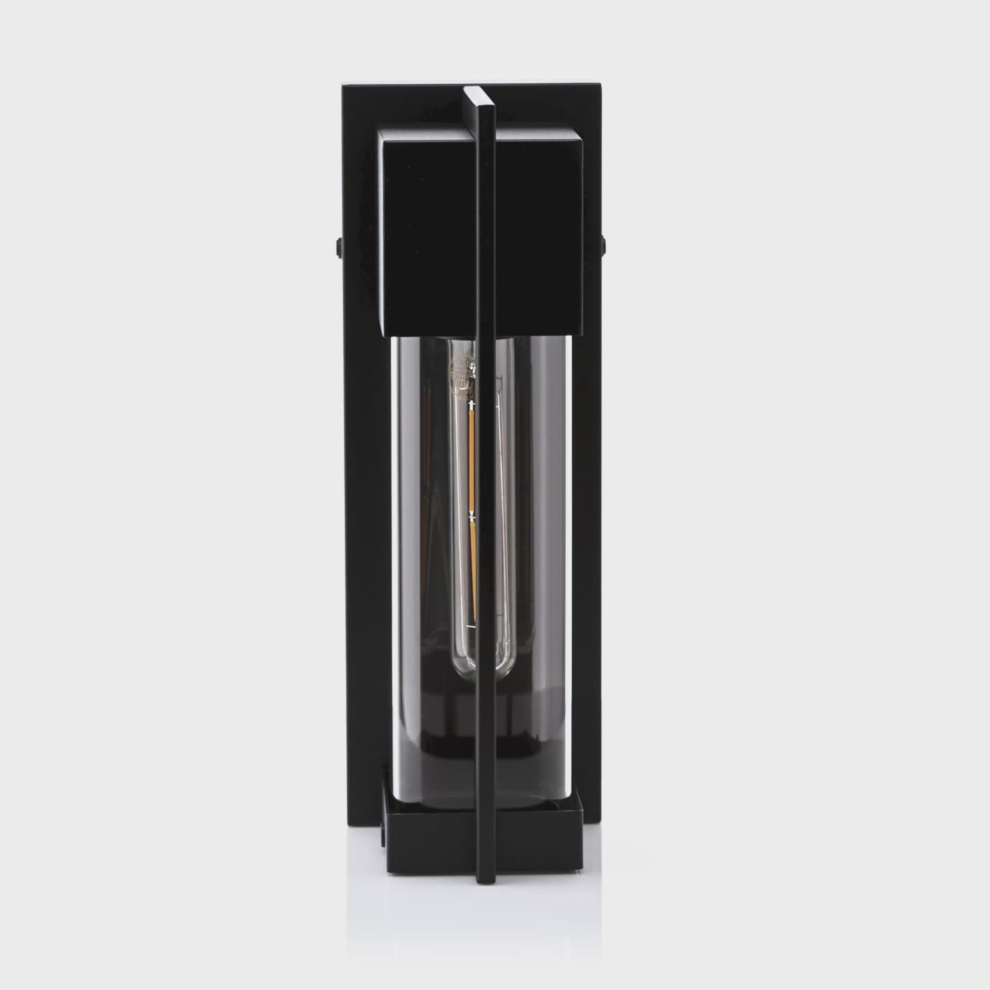 HV3536W-S-BLK - Jace Galvanised Iron Black Wall Light