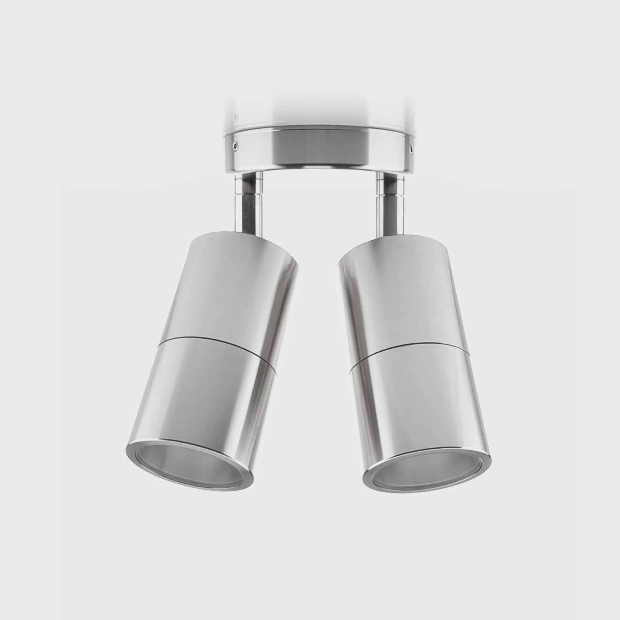 HV1385T-HV1387T - Tivah Titanium Aluminium TRI Colour Double Adjustable Wall Pillar Lights