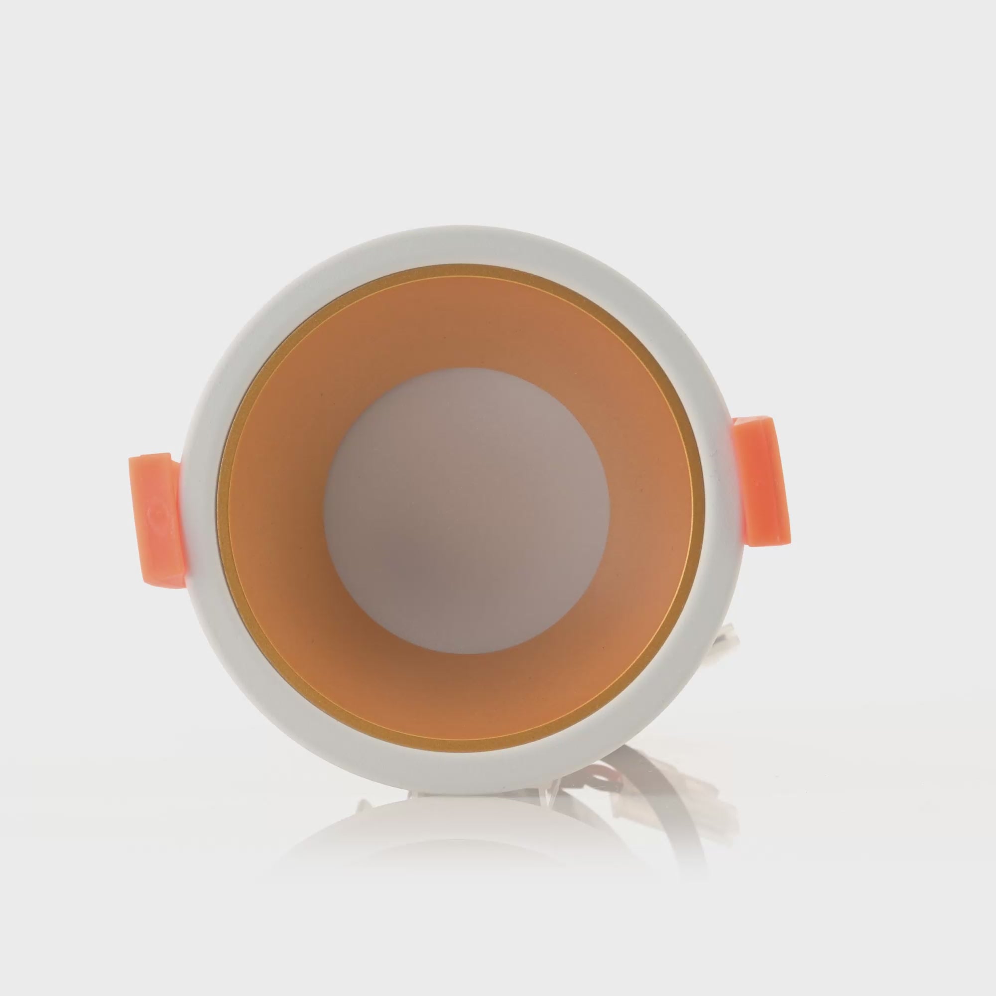 HV5529T-WG - Gleam White with Gold Insert Tri Colour Fixed Deep LED Downlight