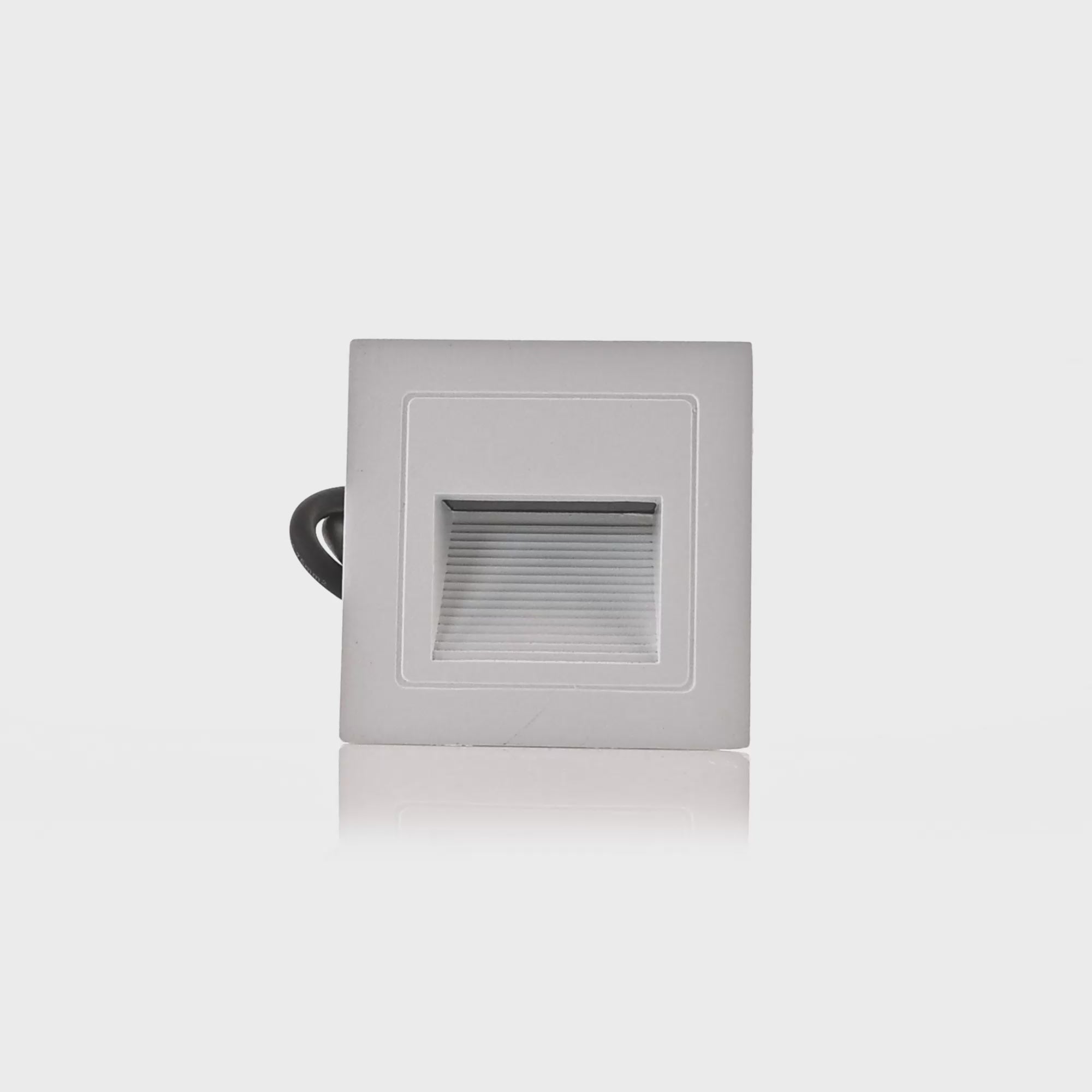 HV3112T-WHT-240V | HV3112T-WHT-12V - Trin White Square Recessed LED Step Light