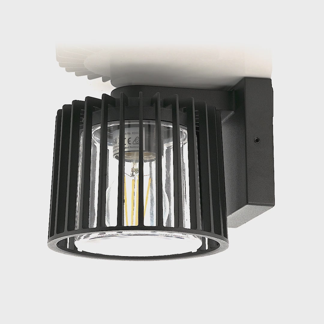 HV3694W-BLK - Lumo Aluminium Black Wall Light